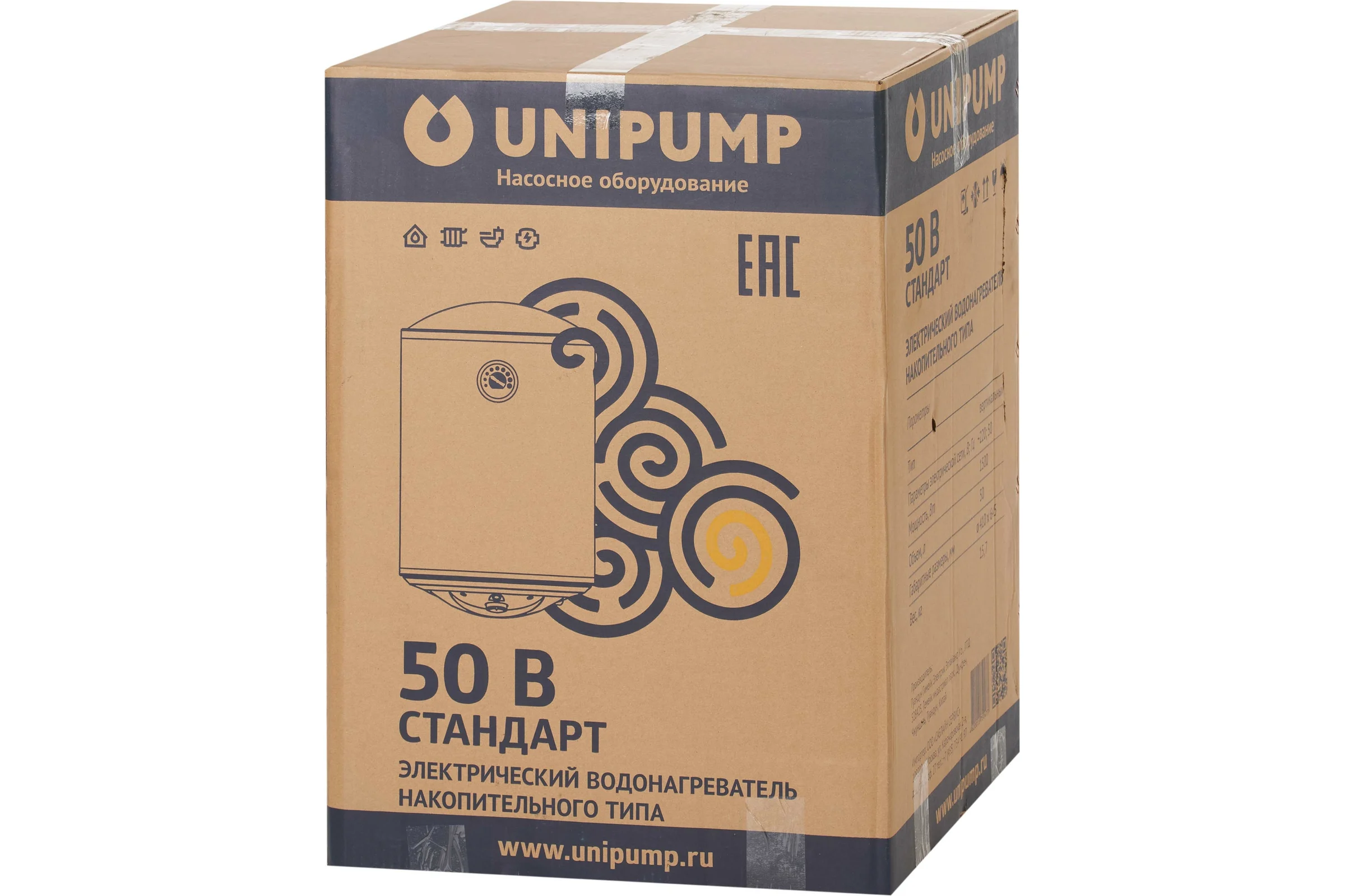 Водонагреватель Unipump СТАНДАРТ 50 В накопительного типа, вертикальный 38591