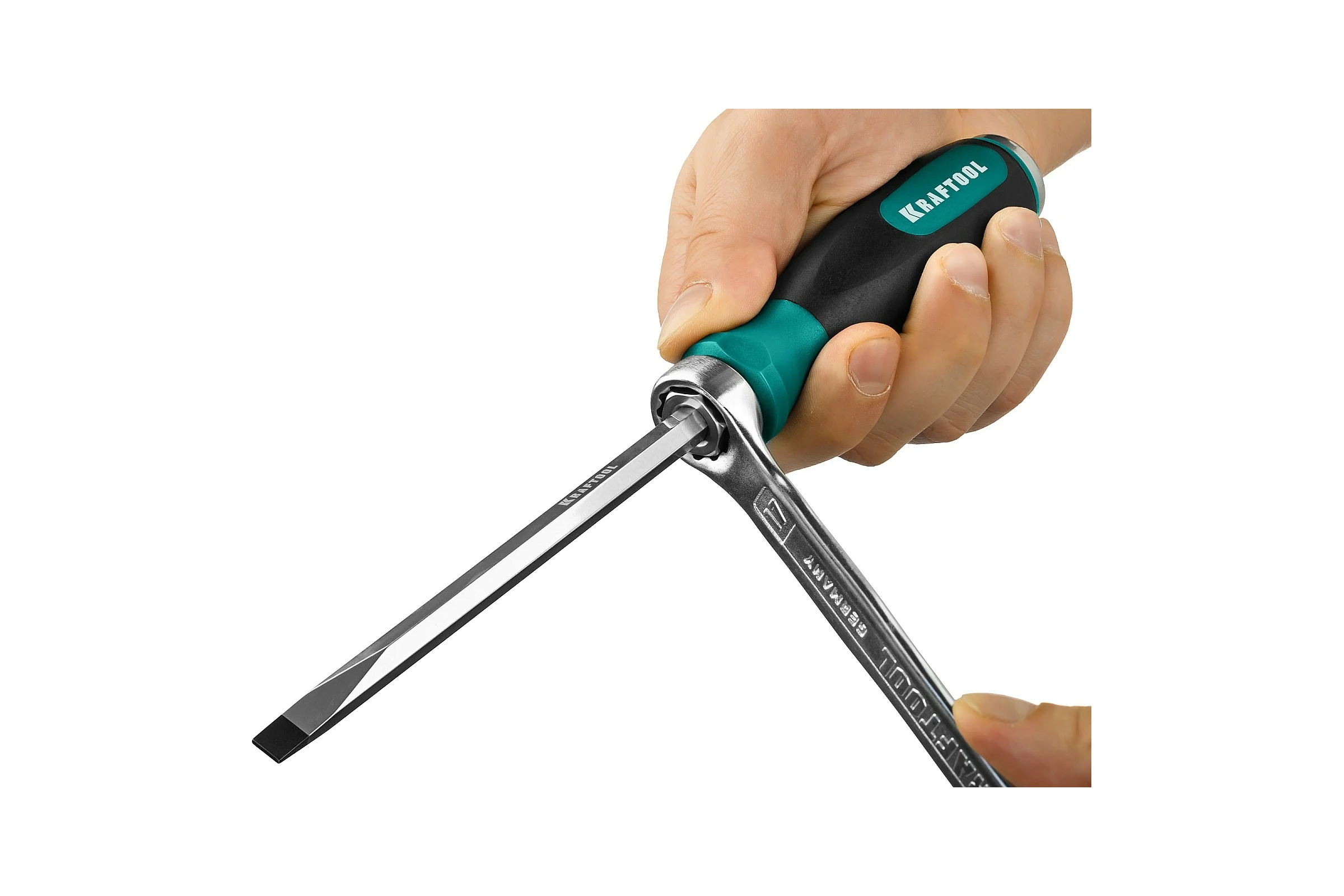 Ударная отвертка KRAFTOOL Impact, сквозной стержень из CrMo стали, 250033-8