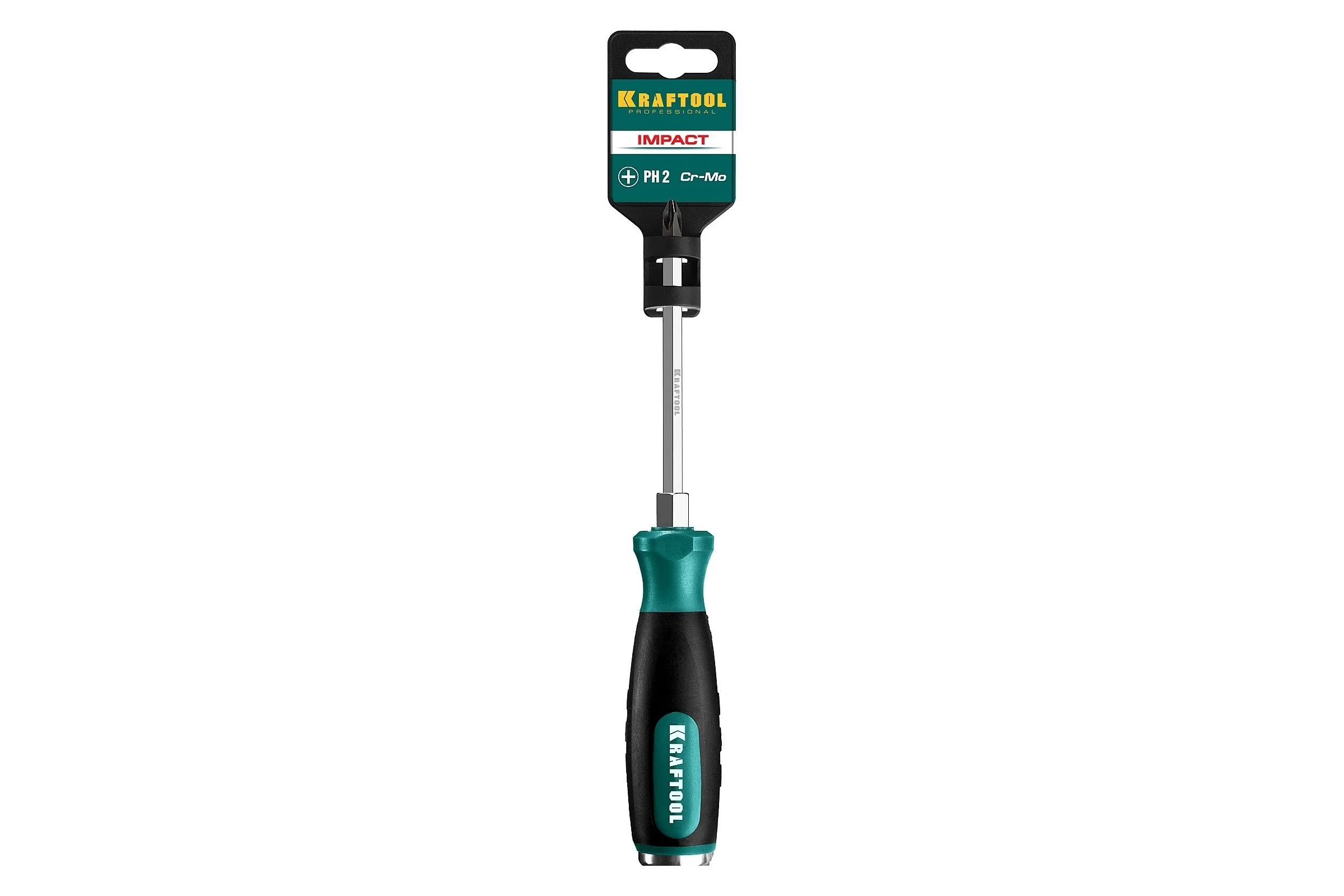 Ударная отвертка KRAFTOOL Impact PH 2 , сквозной стержень из Cr-Mo стали, 250034-2