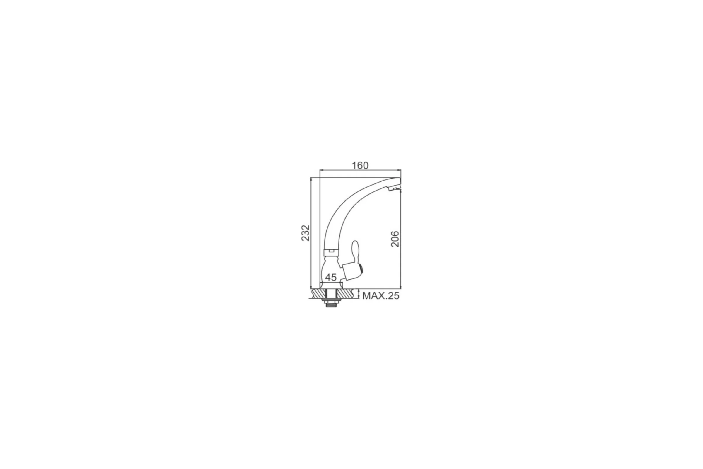 Смеситель LEDEME L4196 моно 65732