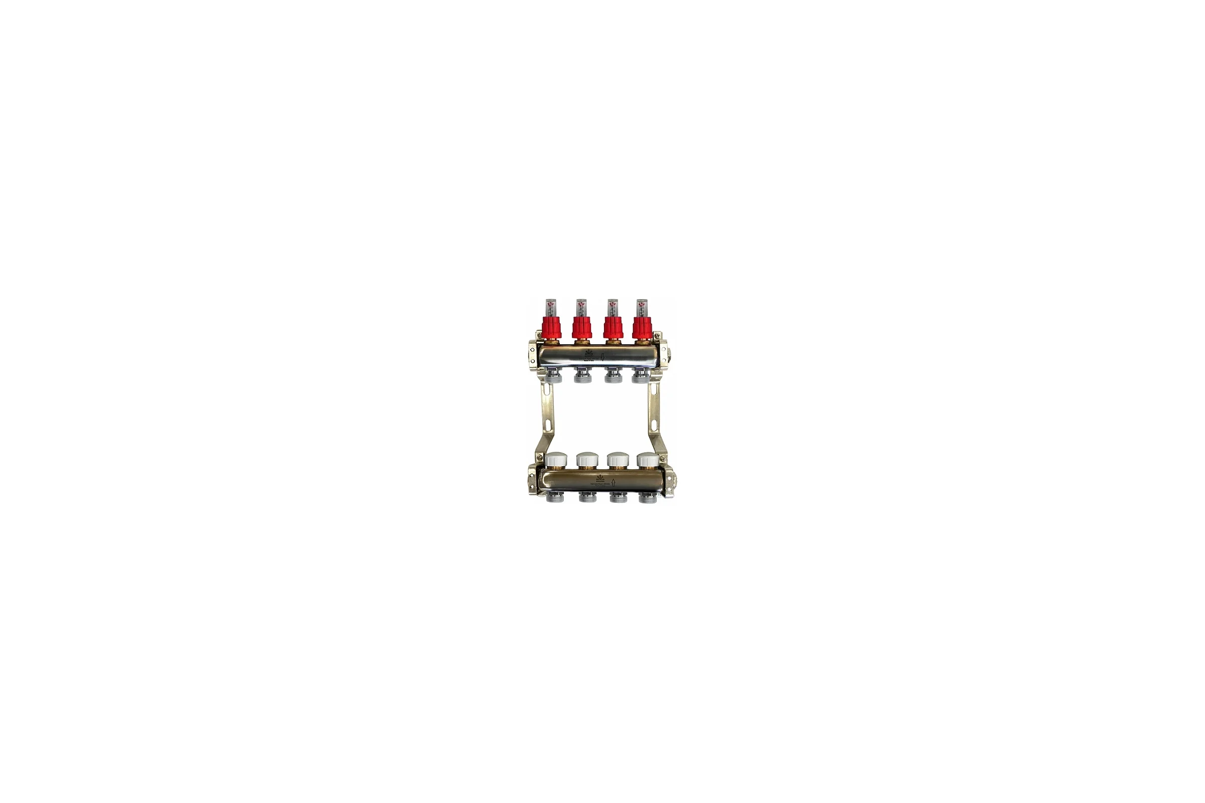 Коллекторный блок Gekon для теплого пола 1x3/4EU 4 отвода GK 74104