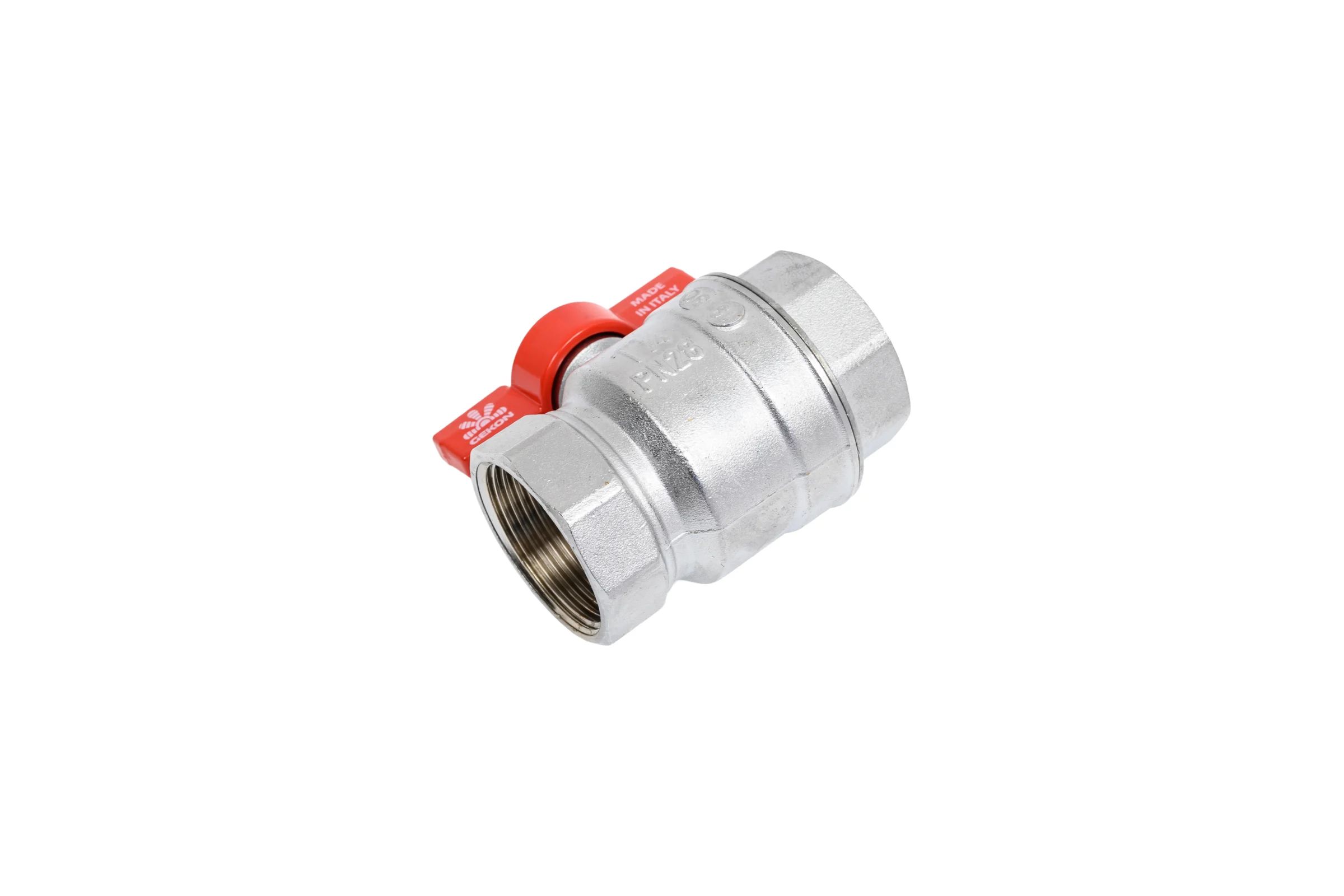Шаровой кран GEKON хром, с вн./вн. резьбой 1 1/4", ручка-бабочка. GK 551 114
