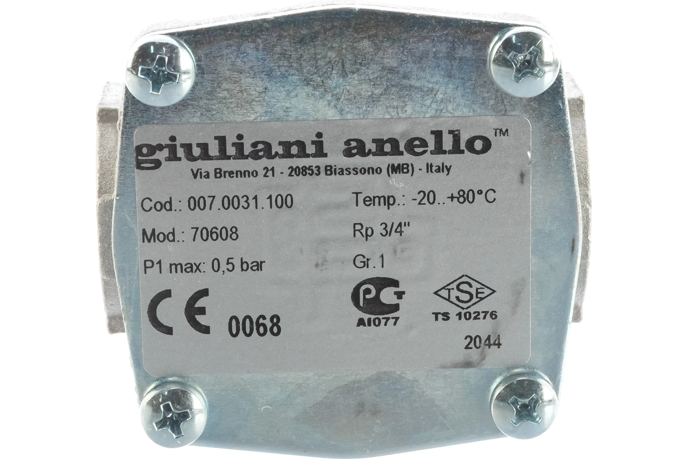 Газовый фильтр Watts ВВ 3/4" 50 мкм, 0,5 бар, алюминий, серия 70608 10021071