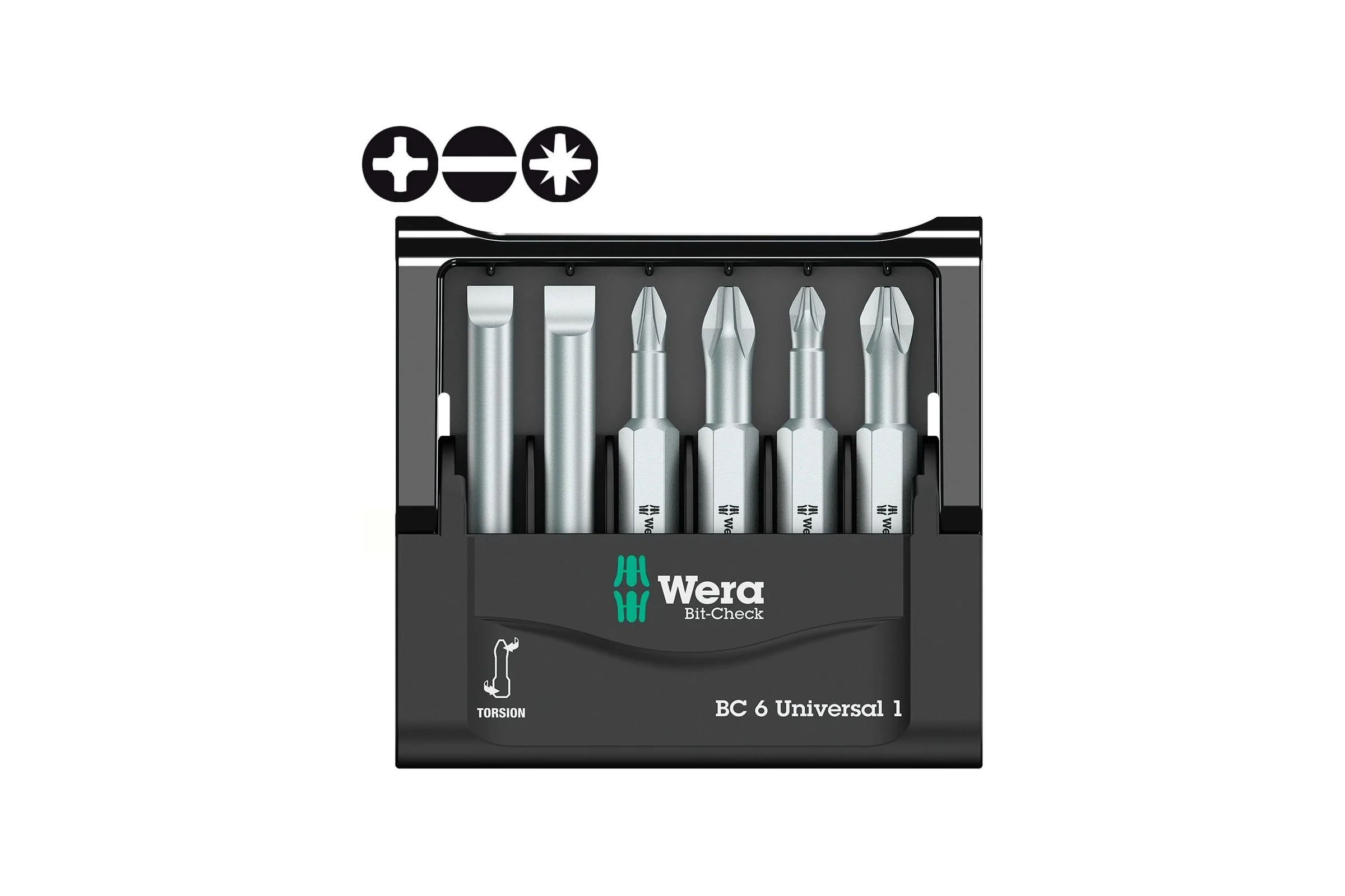 Набор бит Wera Mini Check 800/4Z+851/4TZ+855/4TZ 6 шт. WE-056474