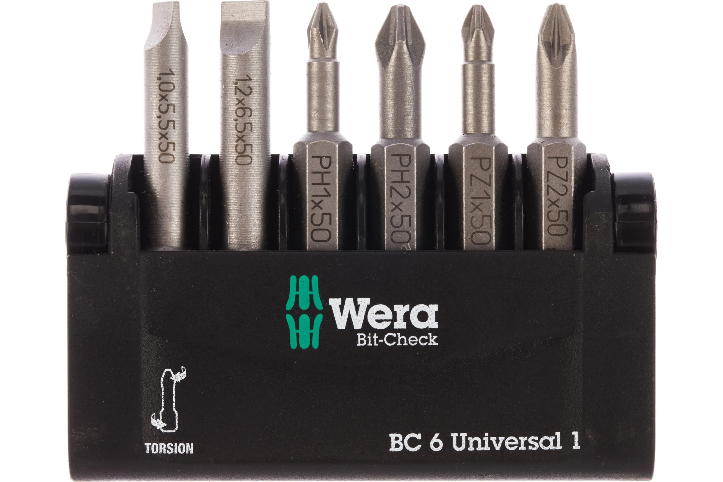 Набор бит Wera Mini Check 800/4Z+851/4TZ+855/4TZ 6 шт. WE-056474