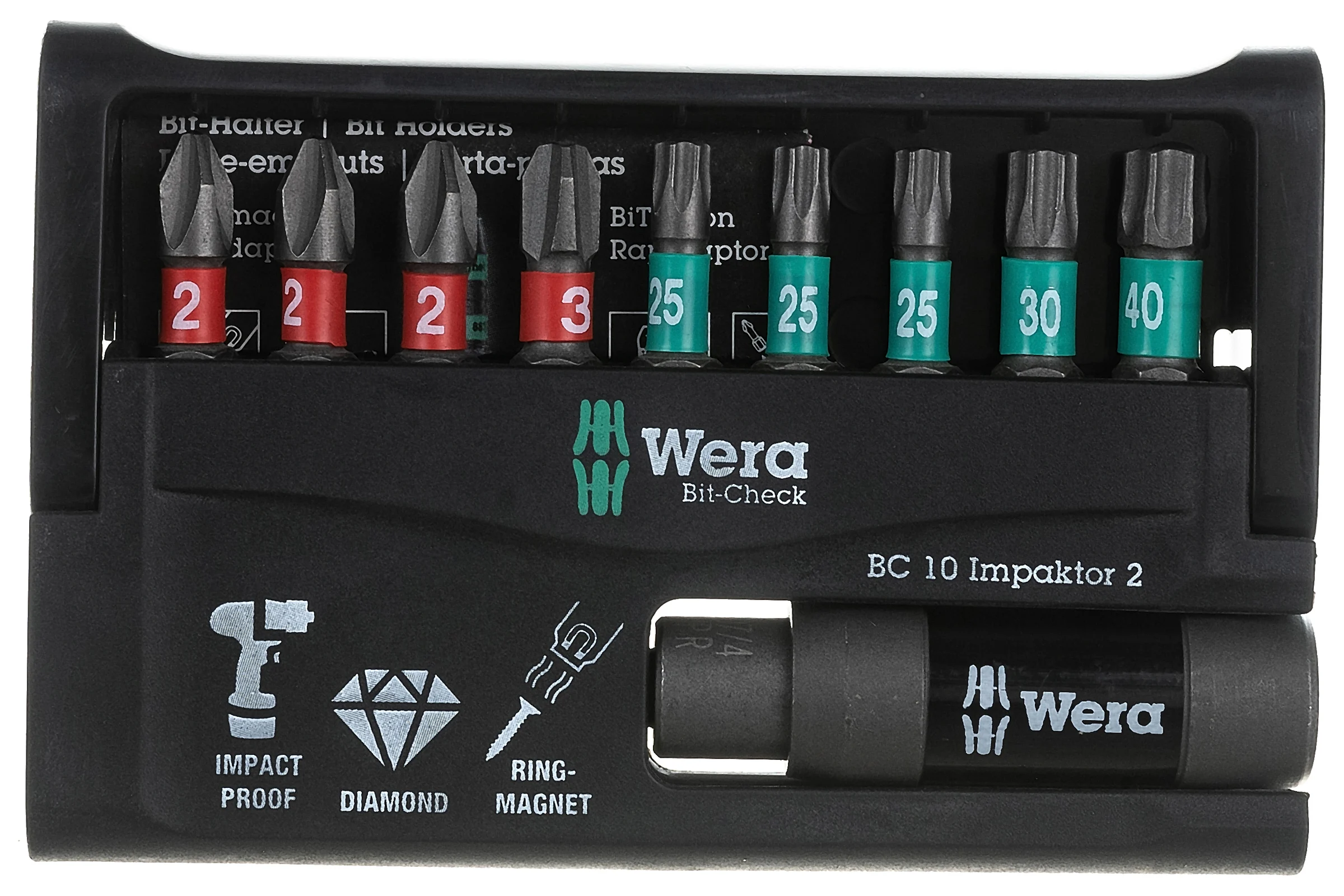 Набор насадок и держателей Wera Импактор 8751/67 -9/IMP DC 25 мм BITS WE-057682