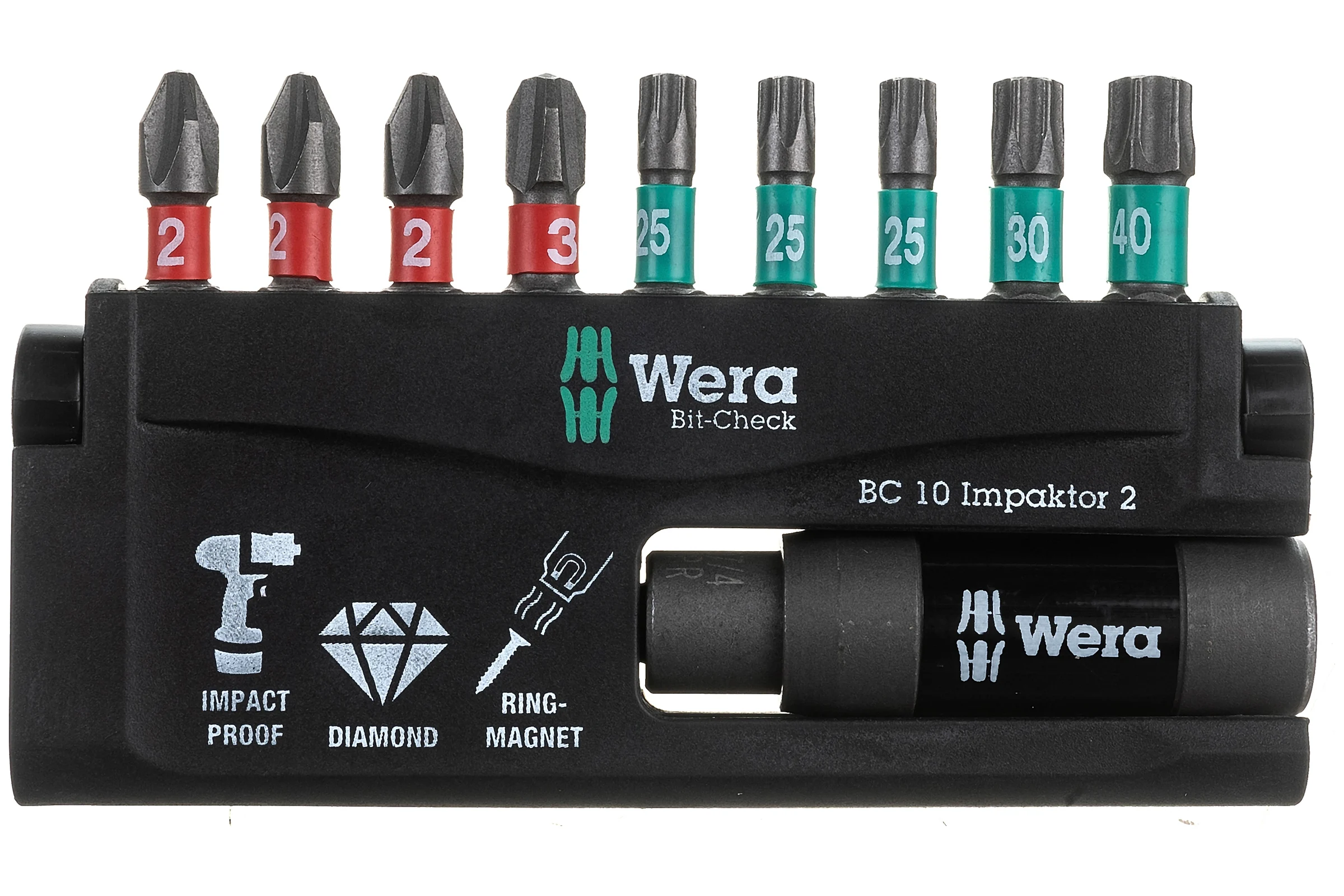 Набор насадок и держателей Wera Импактор 8751/67 -9/IMP DC 25 мм BITS WE-057682