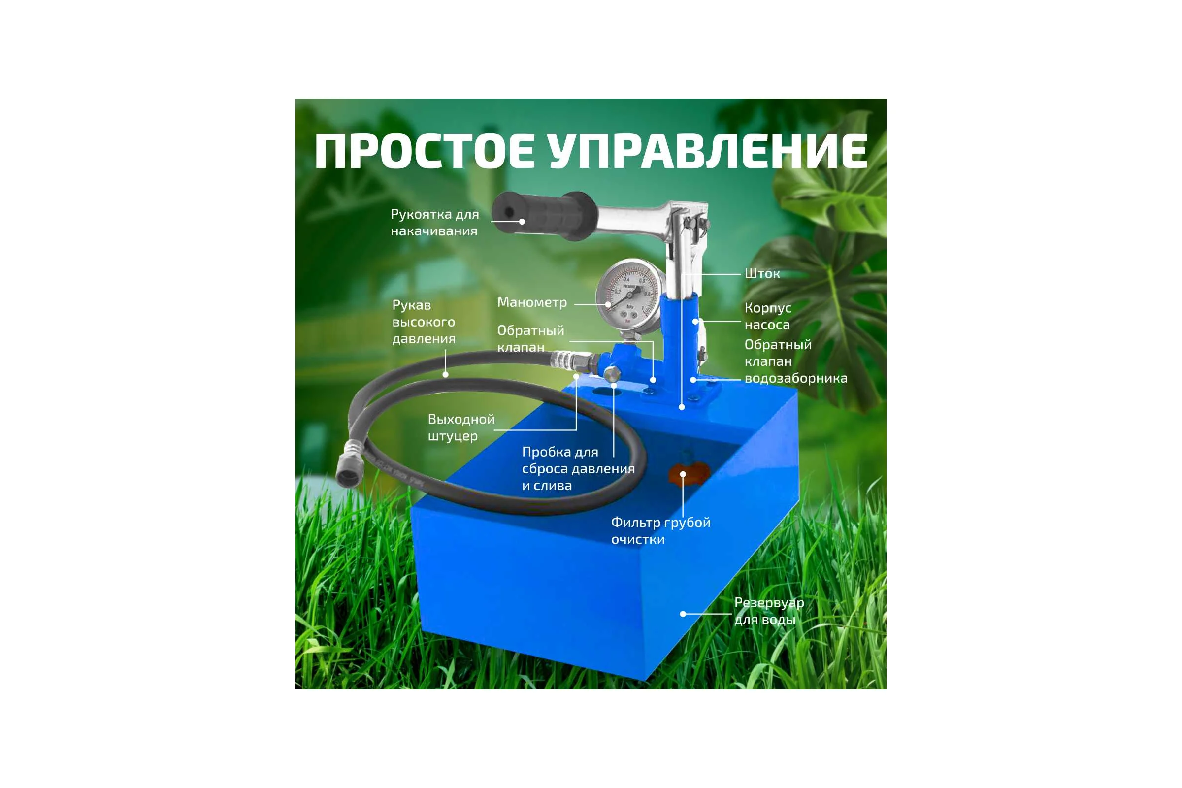 Ручной опрессовочный насос МЕГЕОН 98010 к0000023065