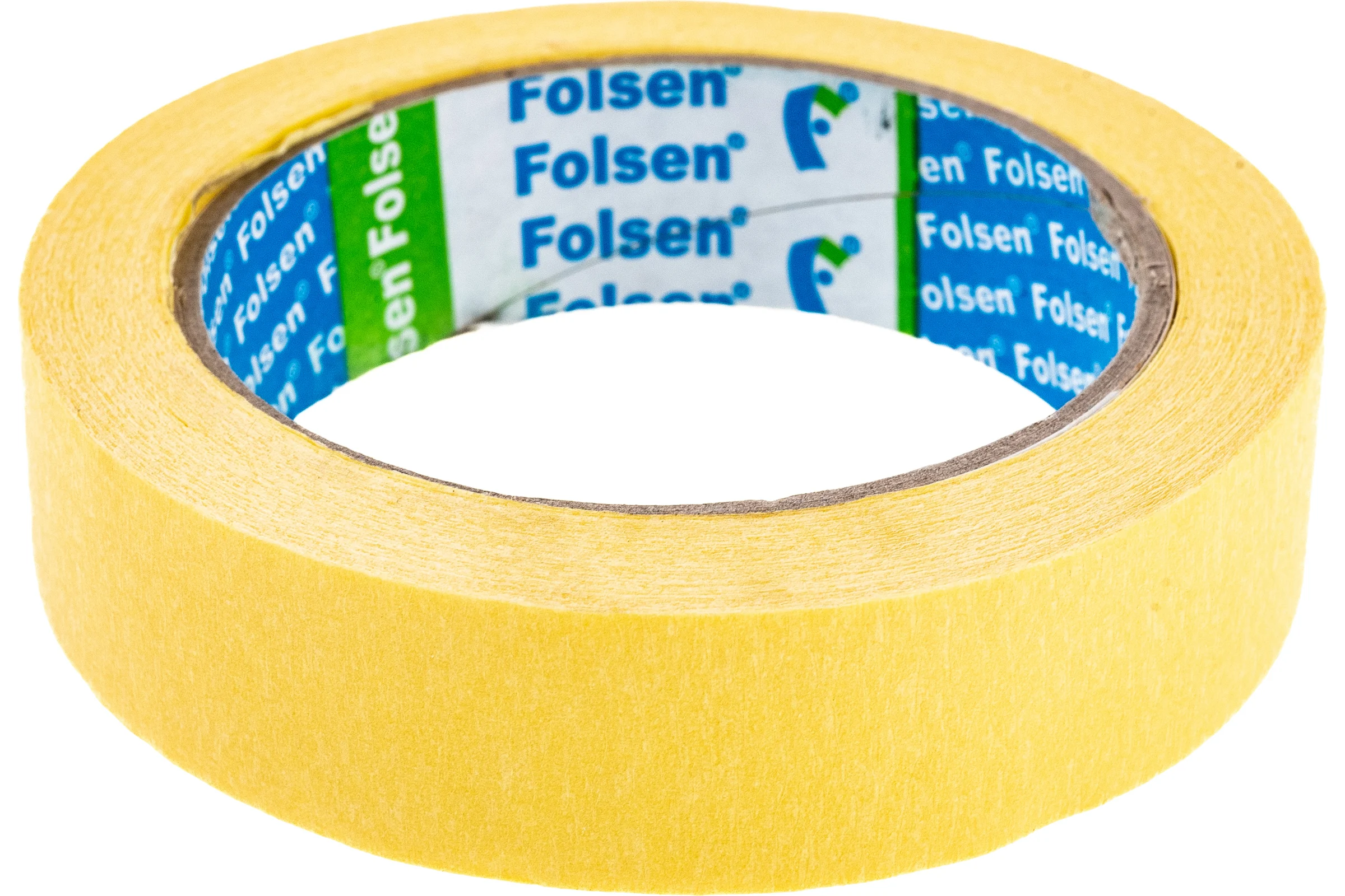 Малярная лента FOLSEN желтая, 60C, 25мм x 35м 0213525