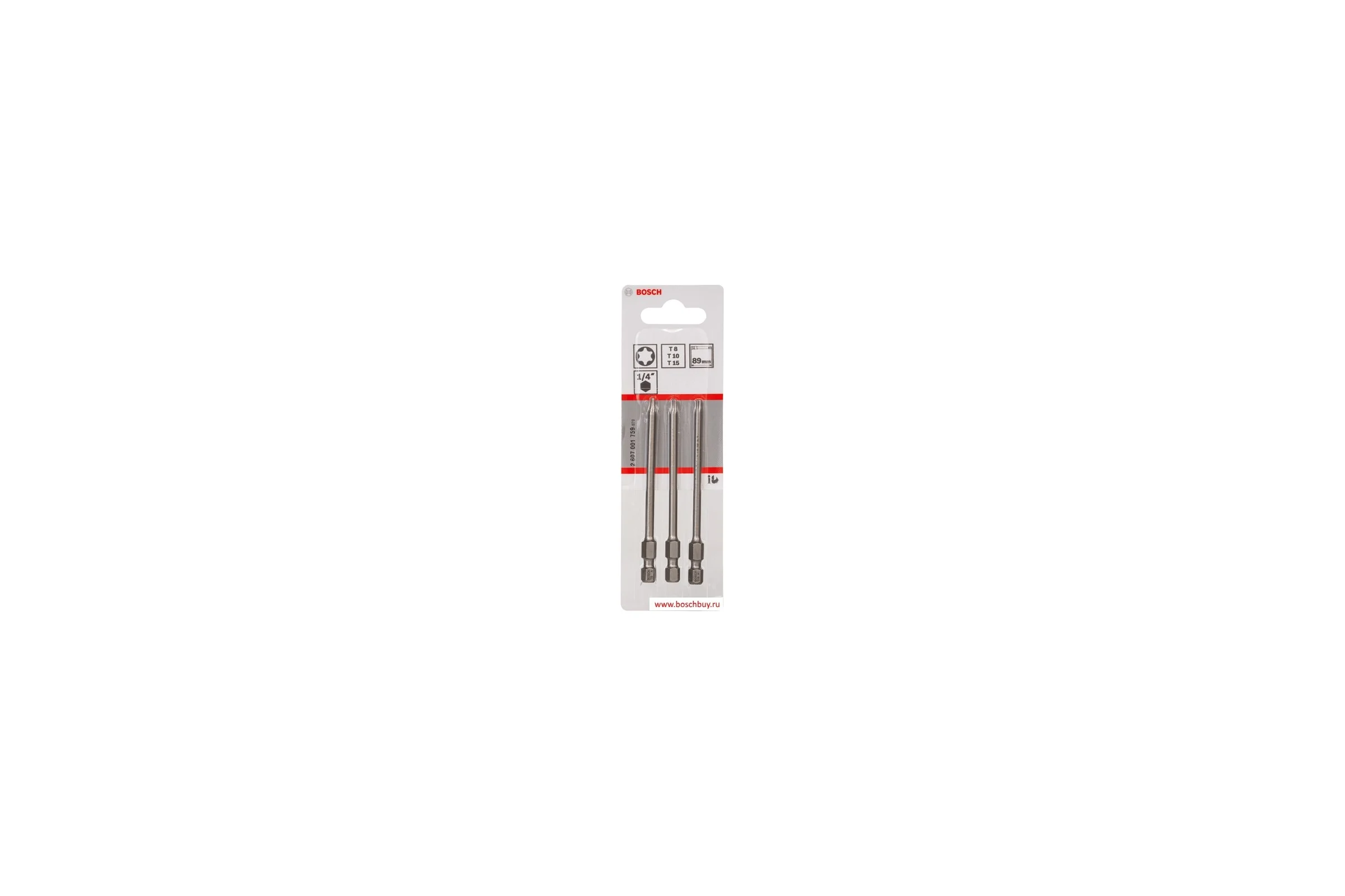 Набор бит  (3 шт; T 8/10/15 89) XH SET Bosch 2607001759