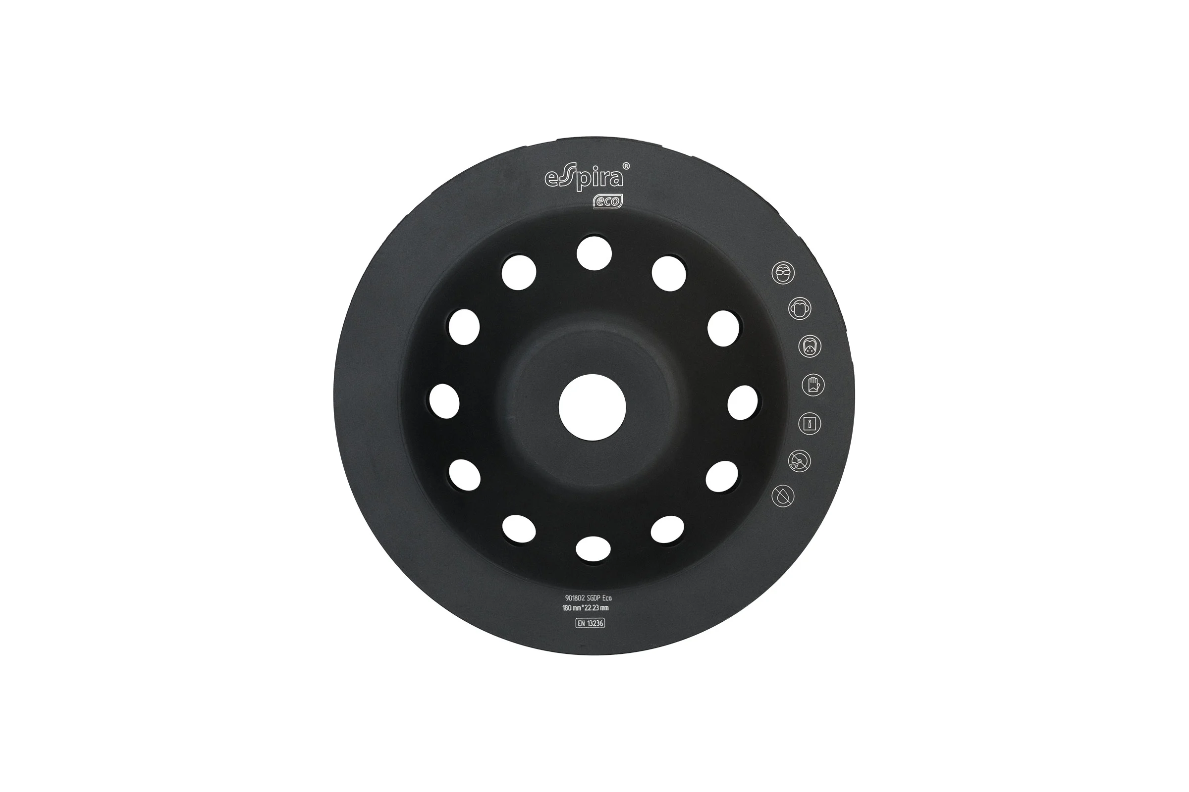 Чашка алмазная шлифовальная двухрядная SGDP Eco (180х22.23) Espira 901802