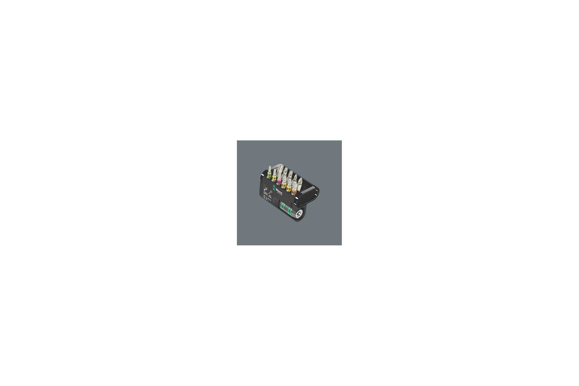 Набор бит с битодержателем Rapidaptor, для работ по дереву Bit-Check 12 Wood TORX HF 1 SB 12 предметов, 1/4", C6.3, PZ / TX HF / TX WERA WE-073641