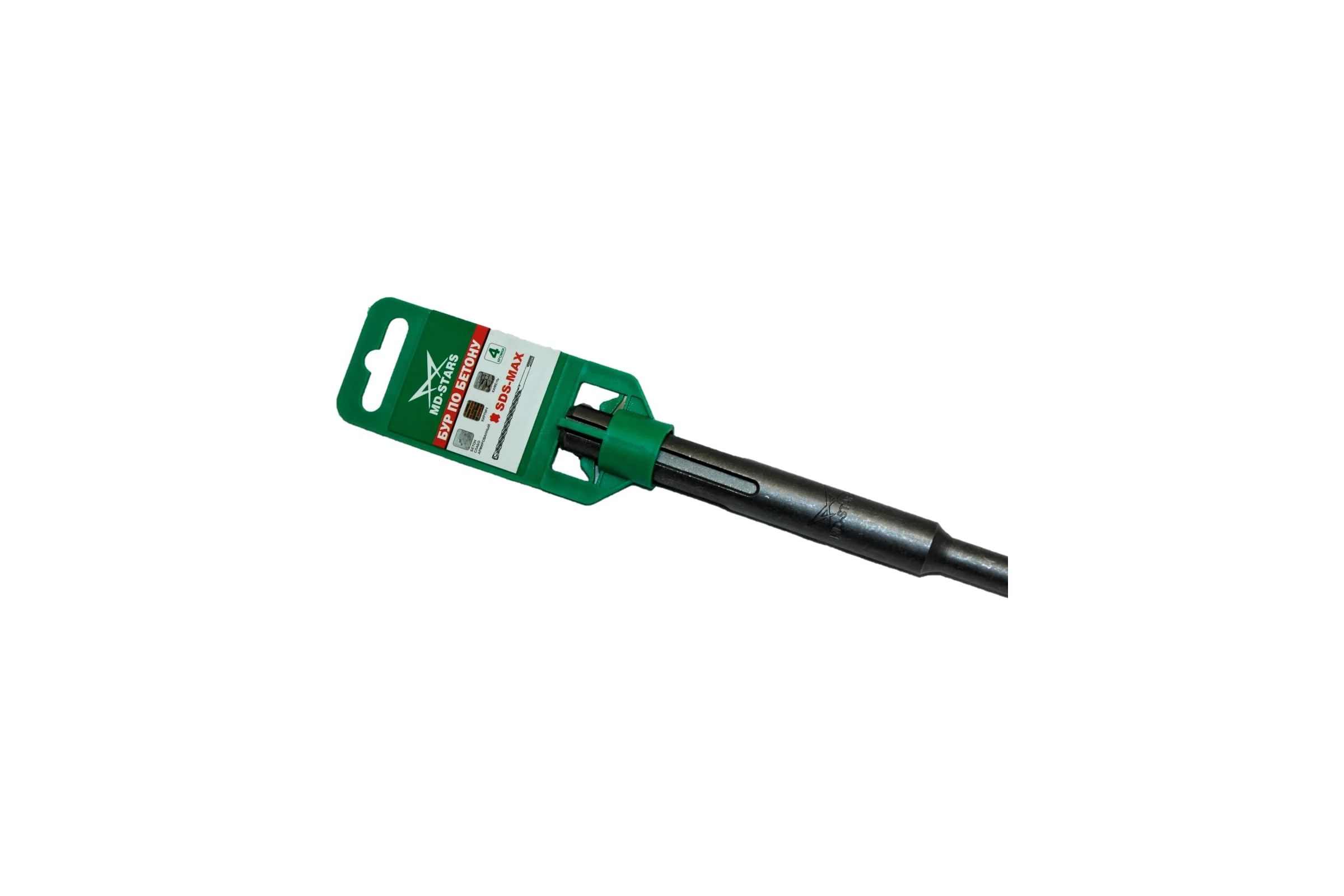 Бур по бетону и кирпичу 4 кромки, 22x350 мм, SDS-MAX MD-STARS MD-B4CM22Х350