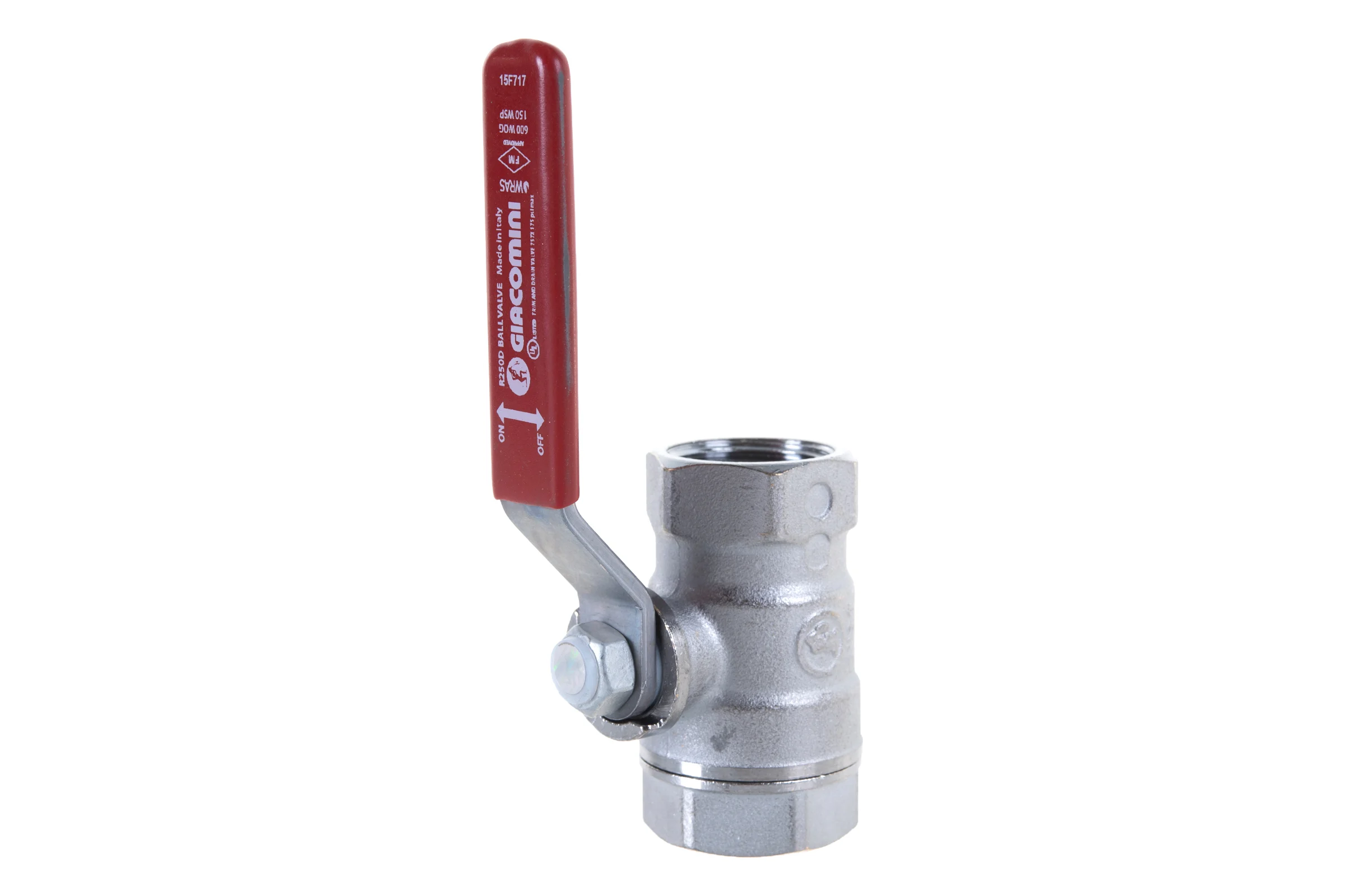 Шаровой кран Giacomini латунь хром R250D 20 Ру42 ВР рычаг R250X004 007-0880