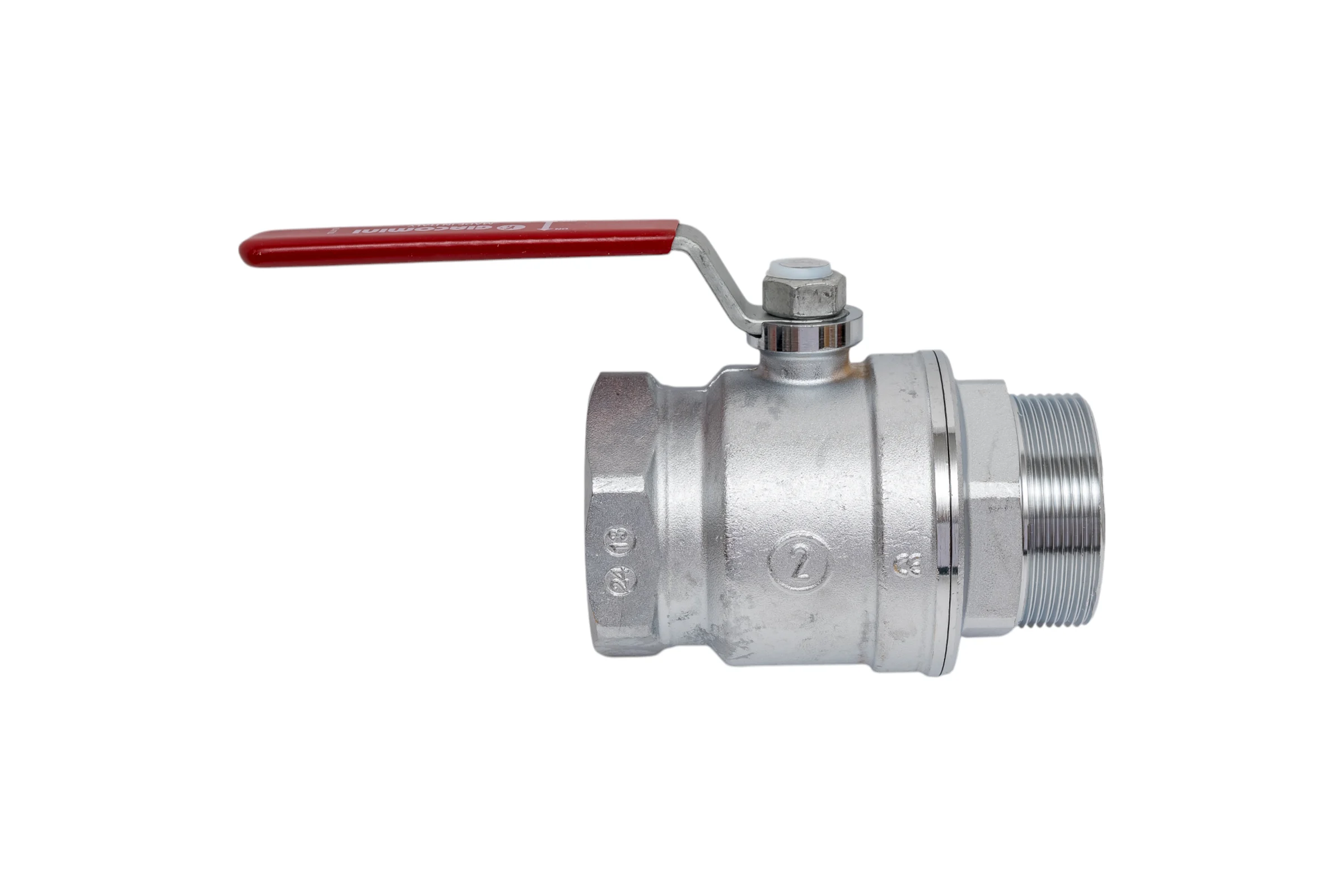 Шаровой кран Giacomini латунь хром R254DL 50 Ру35 ВР/НР рычаг R254LX008 007-0906