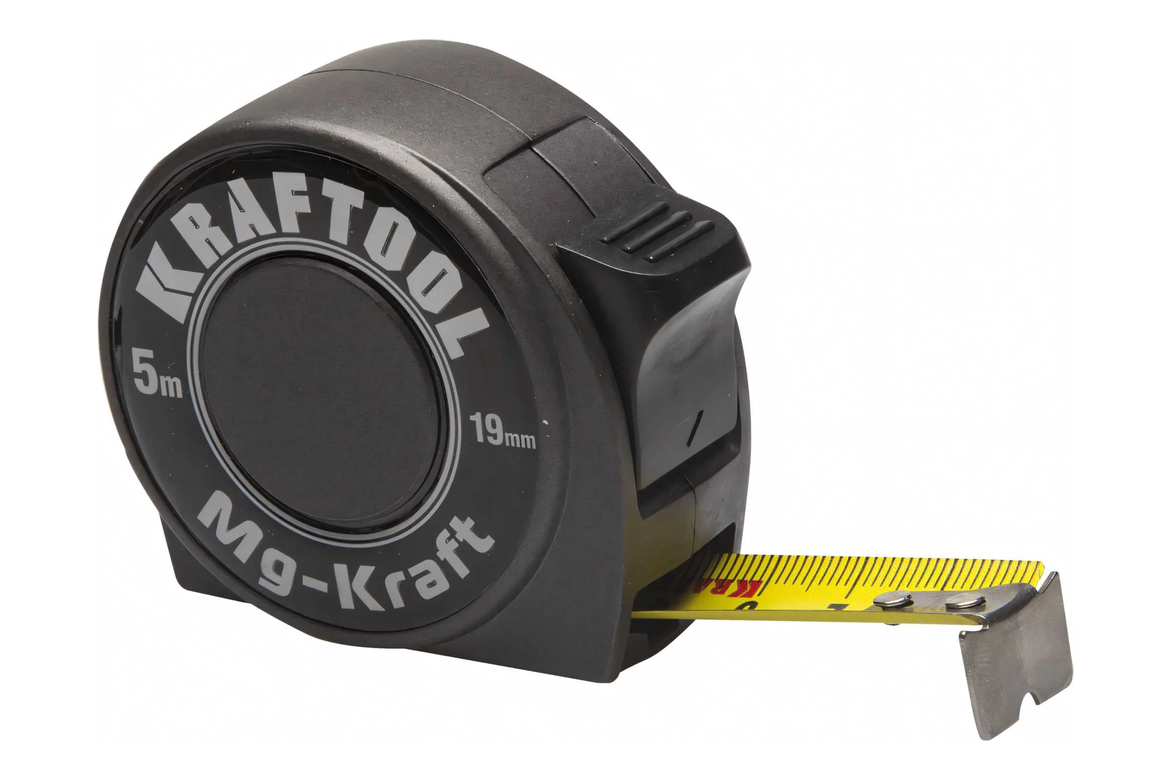 Рулетка Kraftool PRO MG-Kraft, особопрочный корпус, Mg сплав, нейлон, суперкомпактный размер, 5м 19м 34129-05-19