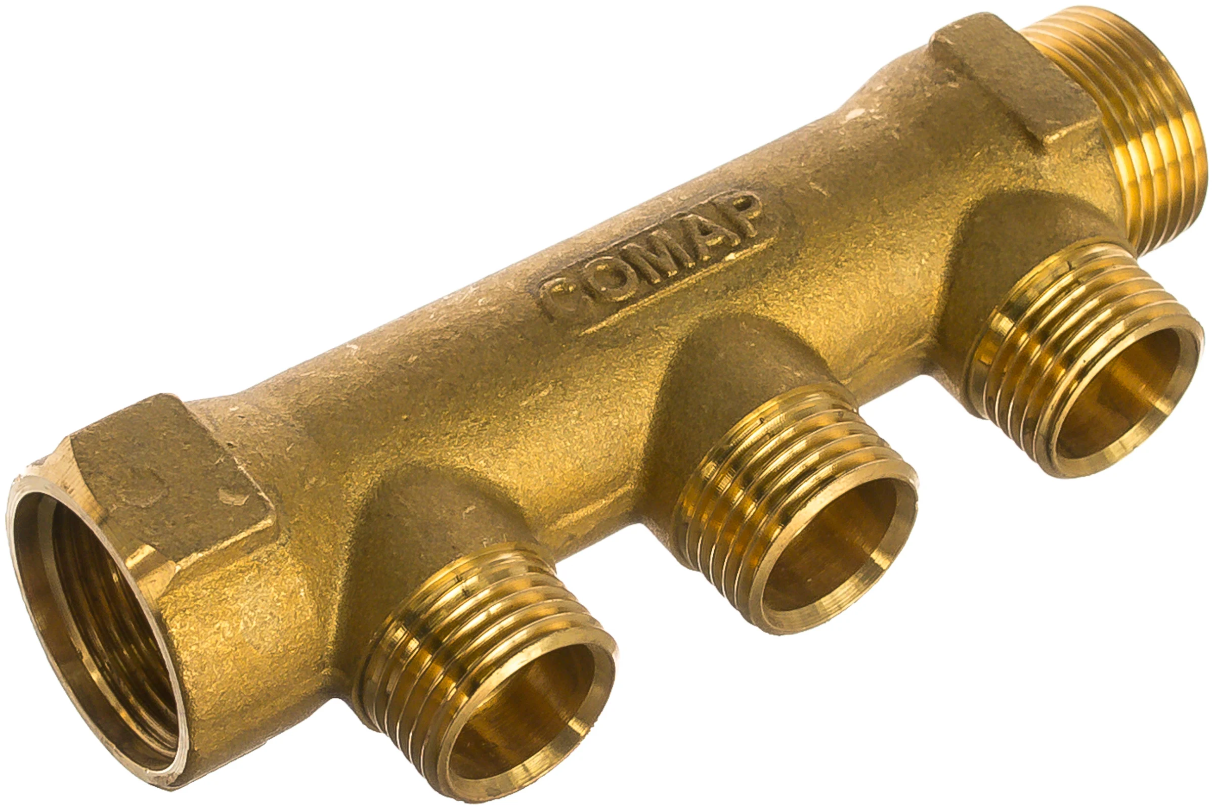Коллектор COMAP 3/4" НР-ВР, с ниппелем, с/с 35 мм, подсоединение евроконус, латунь, In3/4-Out1/2 НР-3 9532103