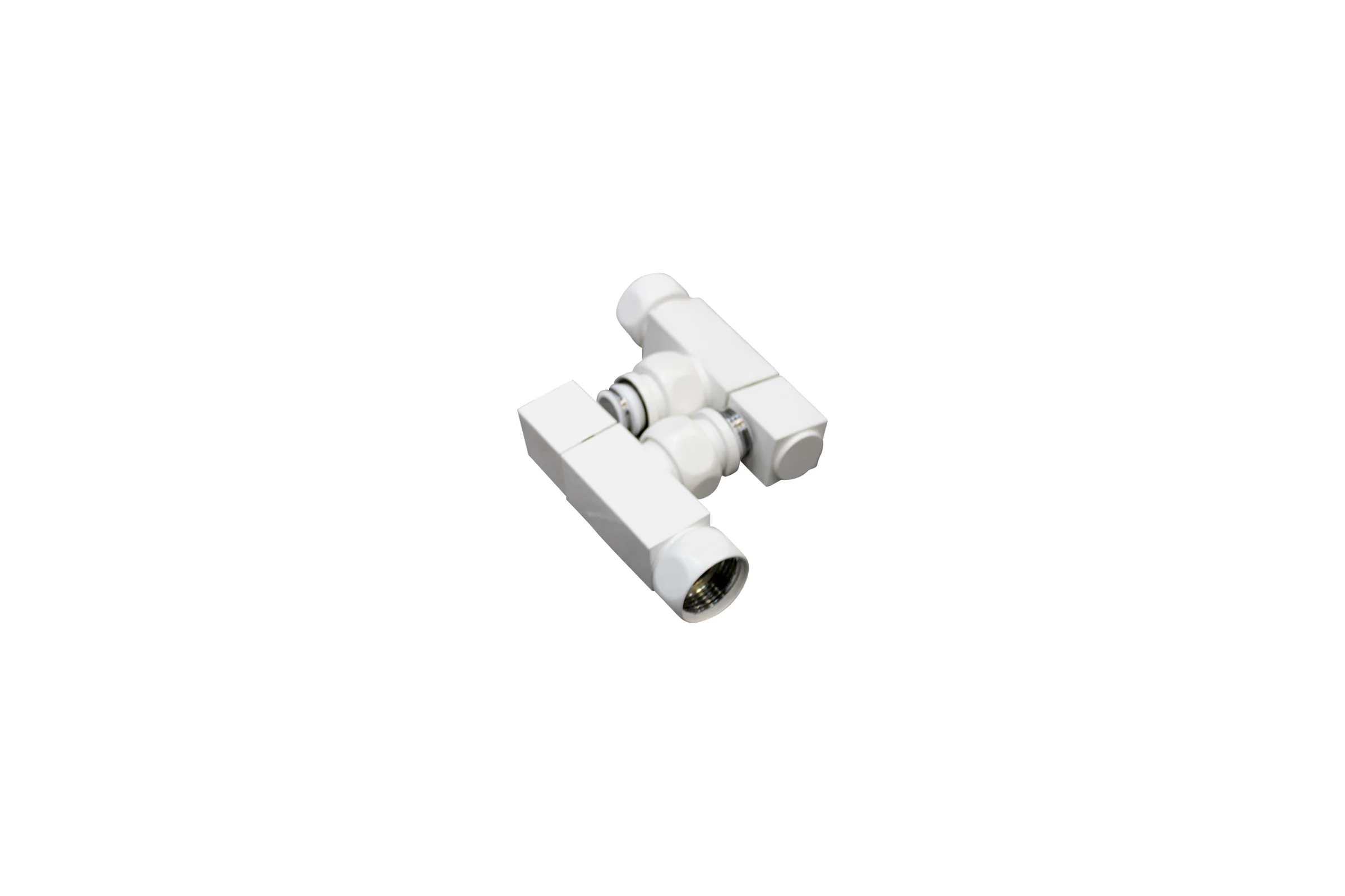 Кран для полотенцесушителя Melodia della vita угловой 3/4'' на 1/2'' в/н белый мат (пара) MKP21014Cwt 11466
