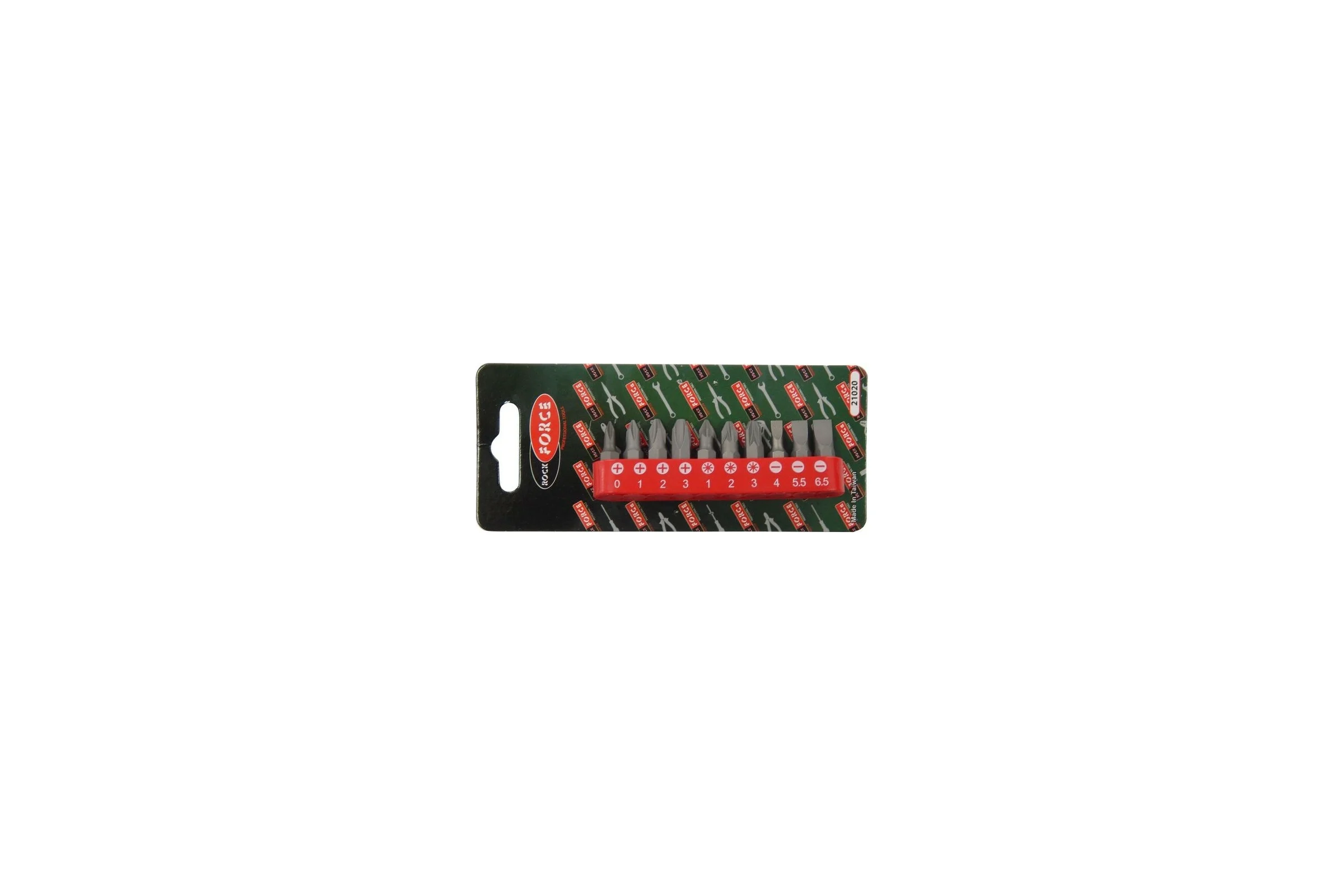 Набор вставок 1/4"DR (10 шт; PH0-3/PZ1-3/SL4-6.5; 25 мм) ROCKFORCE RF-21020