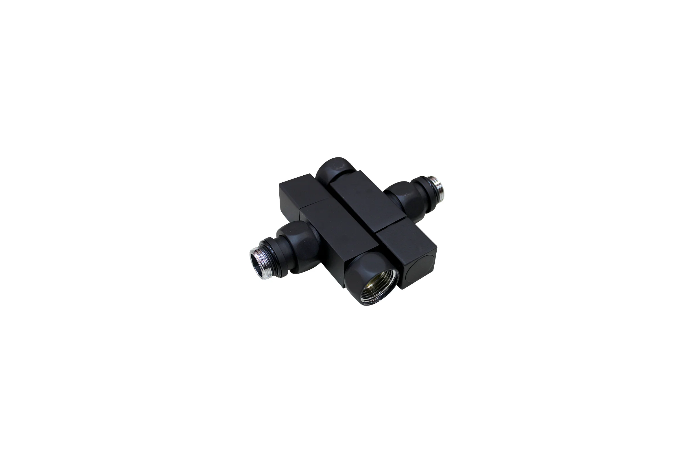 Кран для полотенцесушителя Melodia della vita угловой 3/4'' на 1/2'' в/н черный мат (пара) MKP21014Cbk 11467