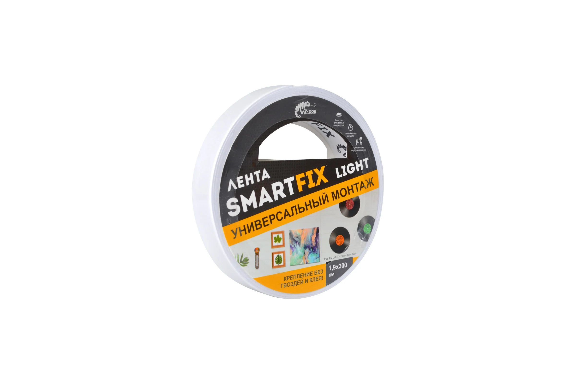 Лента двустороння вспененная Smart Fix 19 мм*1,5 м W-con SmartFix LIGHT 133571