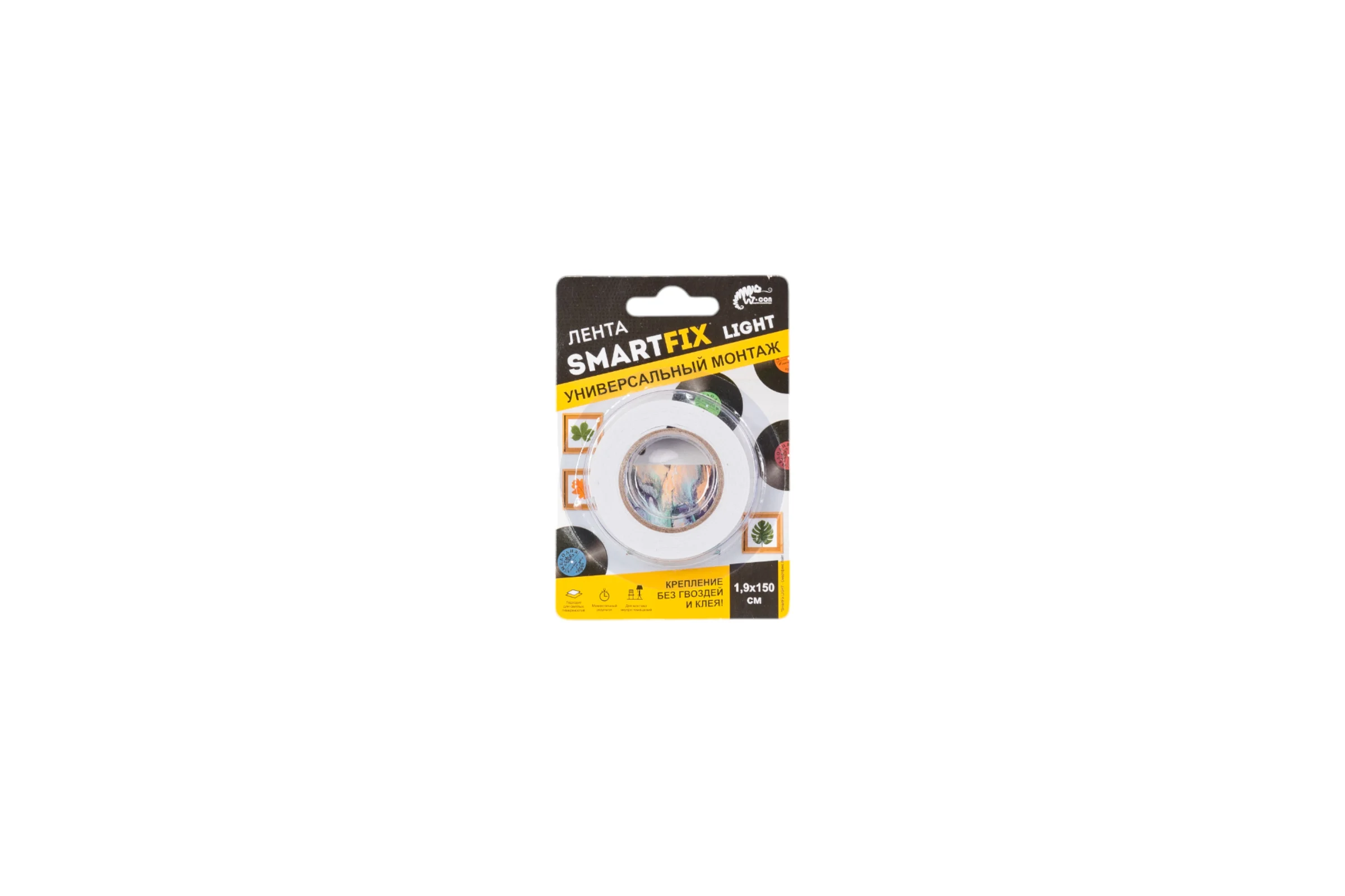 Лента двустороння вспененная Smart Fix 19 мм*1,5 м W-con SmartFix LIGHT 133571