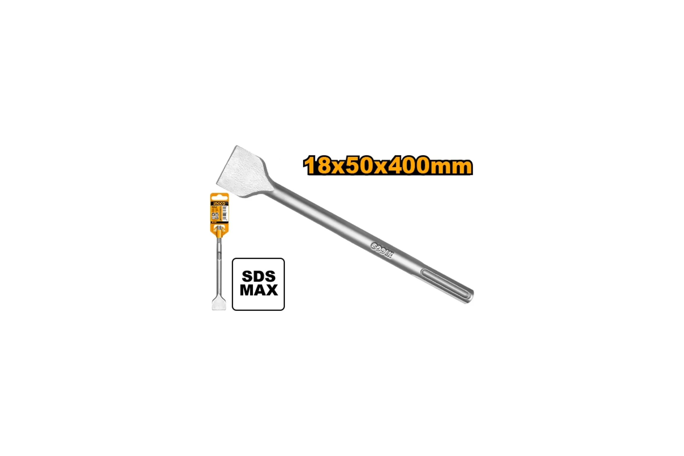 Зубило плоское 18x400x50 мм, SDS Max INGCO DBC0224002