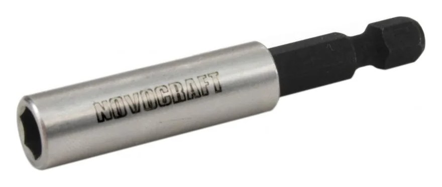 Адaптep для бит магнитный 150 мм, SS нерж., хвостовик 1/4, 2 шт NOVOCRAFT BH150SS14002