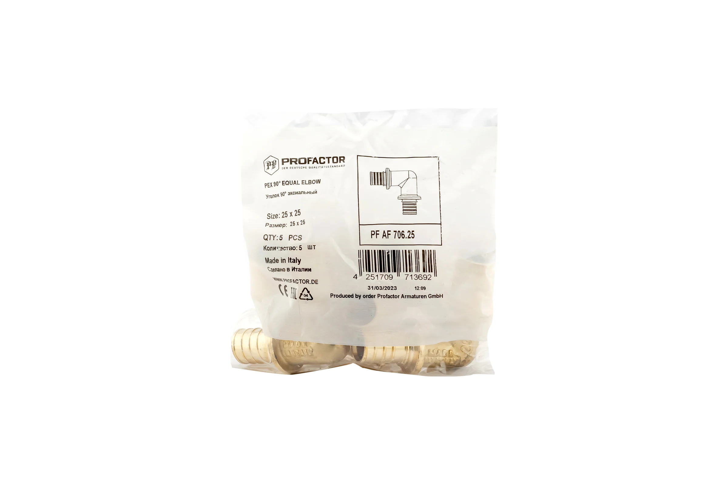 Уголок PROFACTOR 90 аксиальный 25 PF AF 706.25