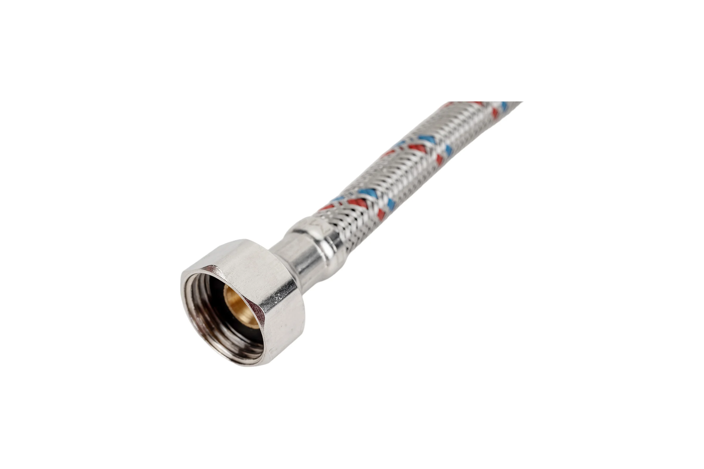 Подводка для воды СТМ сталь, 1/2", гайка-гайка, 40 cм CWFHF040