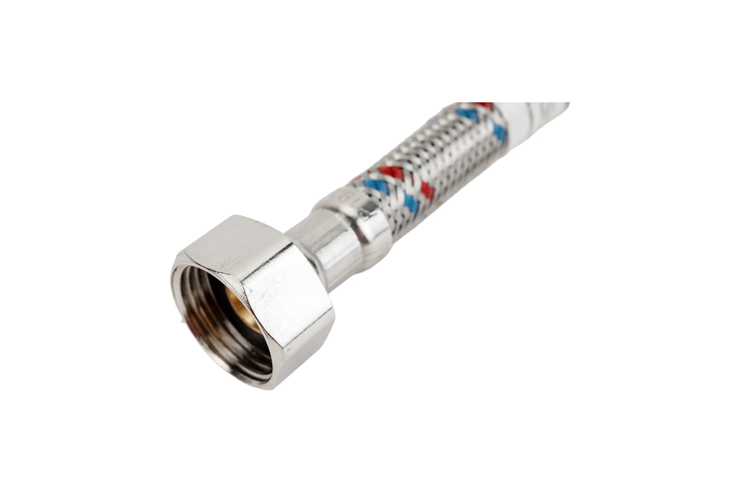 Подводка для воды СТМ сталь, 1/2", гайка-гайка, 40 cм CWFHF040