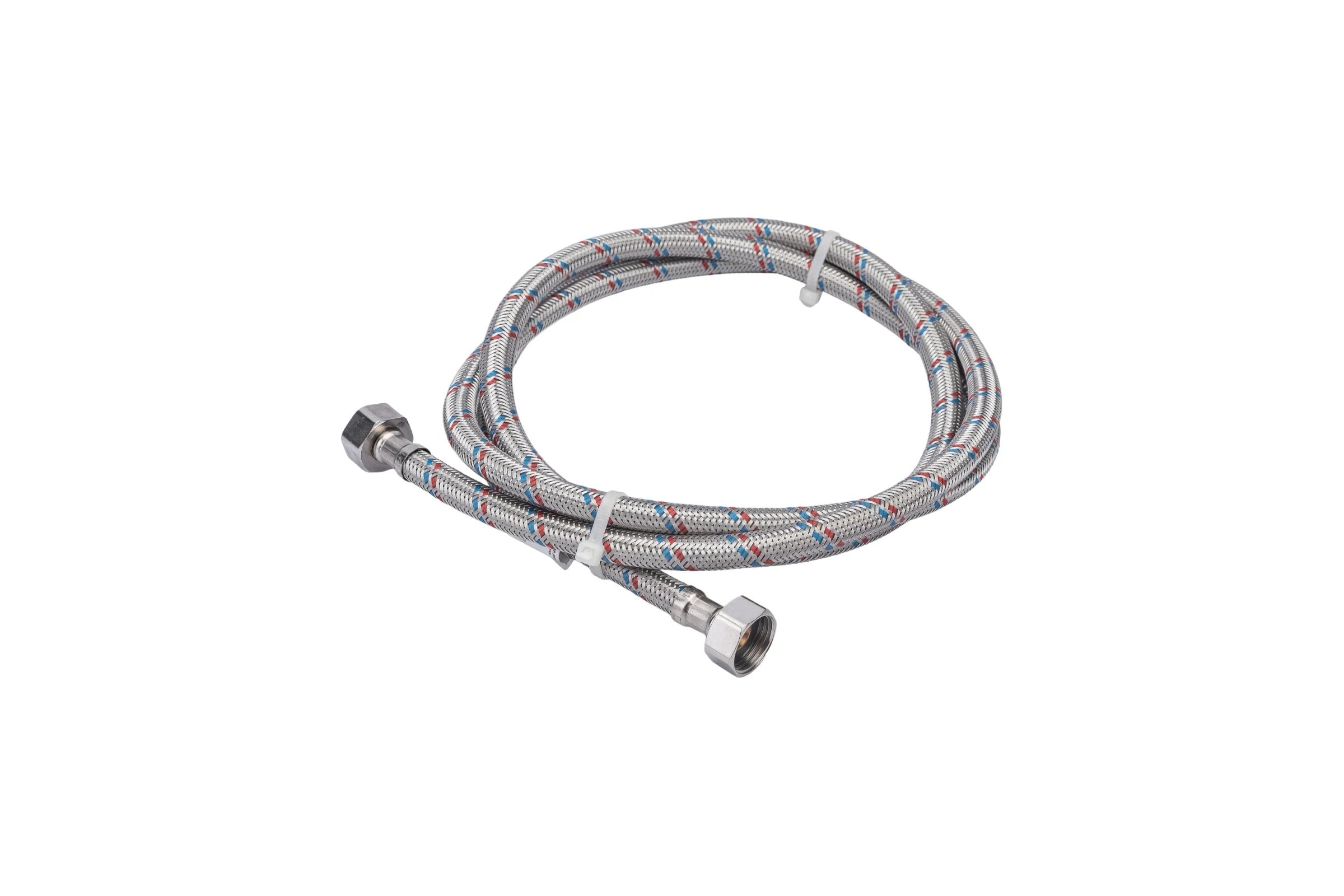 Подводка для воды СТМ сталь, 1/2", гайка-гайка, 200 cм CWFHF200
