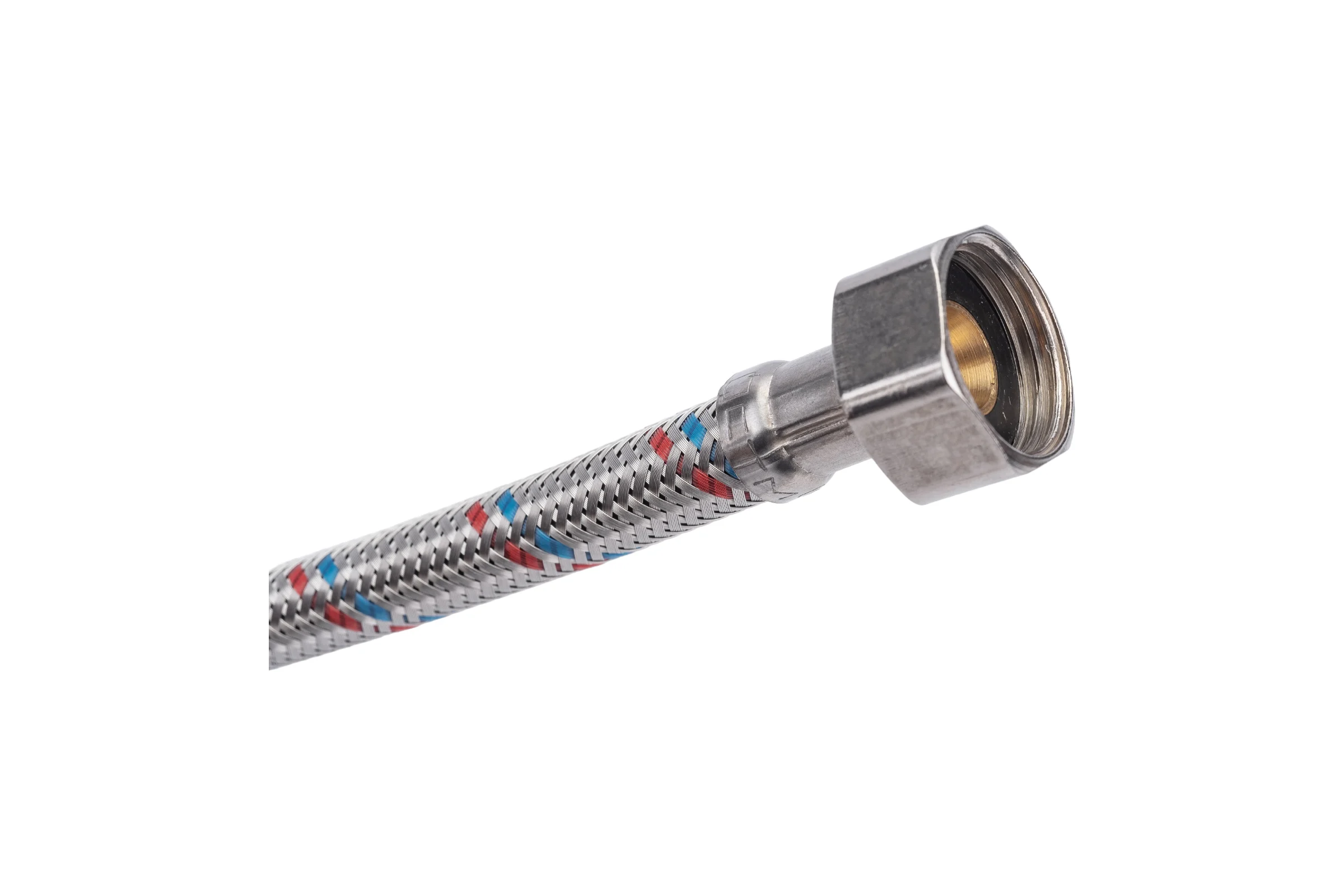 Подводка для воды СТМ сталь, 1/2", гайка-гайка, 200 cм CWFHF200
