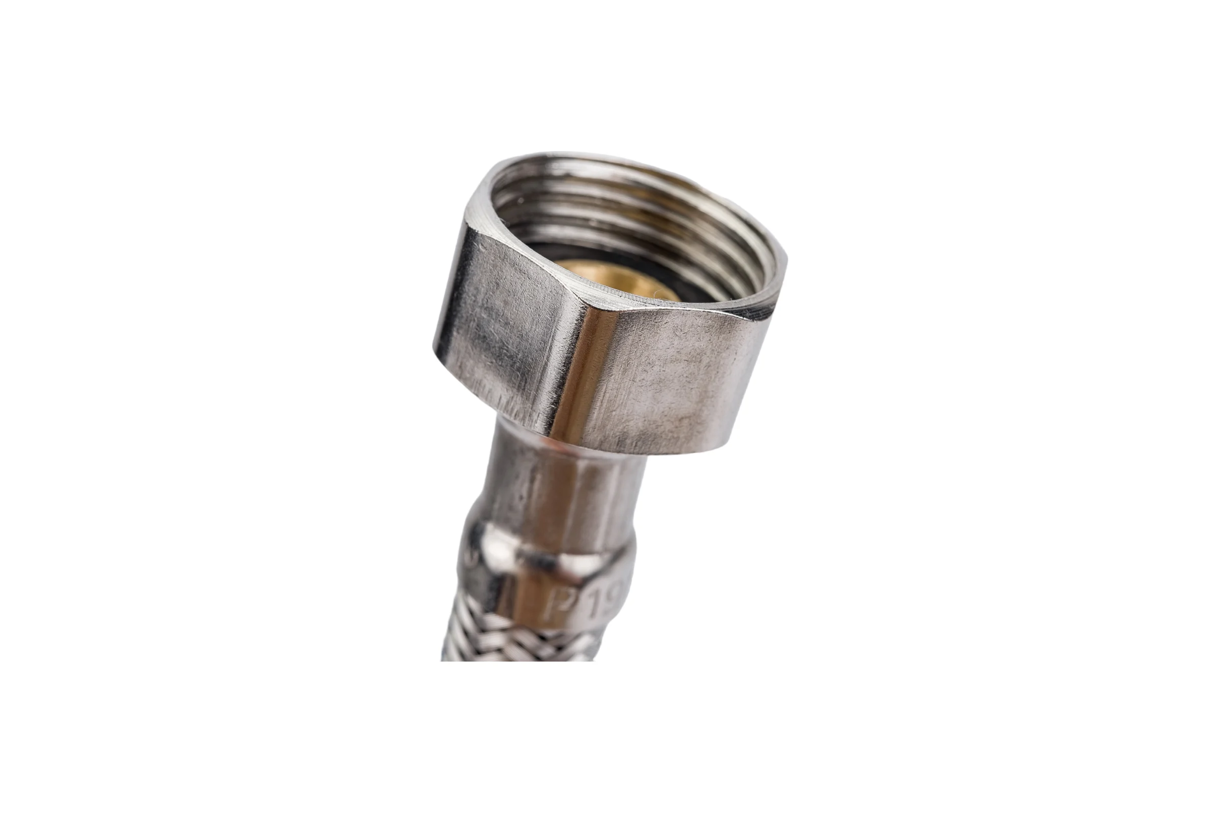 Подводка для воды СТМ сталь, 1/2", гайка-гайка, 30 cм CWFHF030