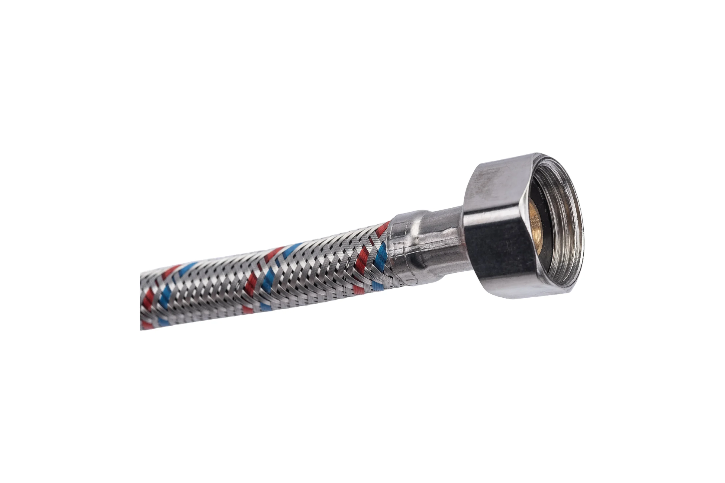 Подводка для воды СТМ сталь 1/2", гайка-гайка, 150 cм CWFHF150