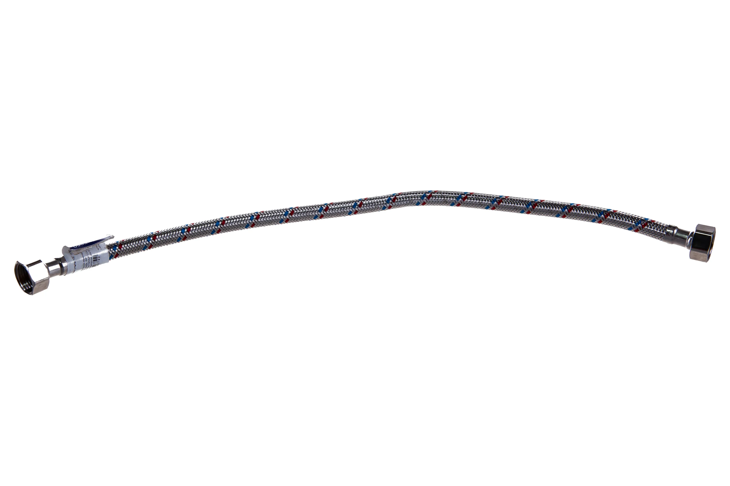 Подводка для воды СТМ сталь, 1/2", гайка-гайка, 50 cм CWFHF050
