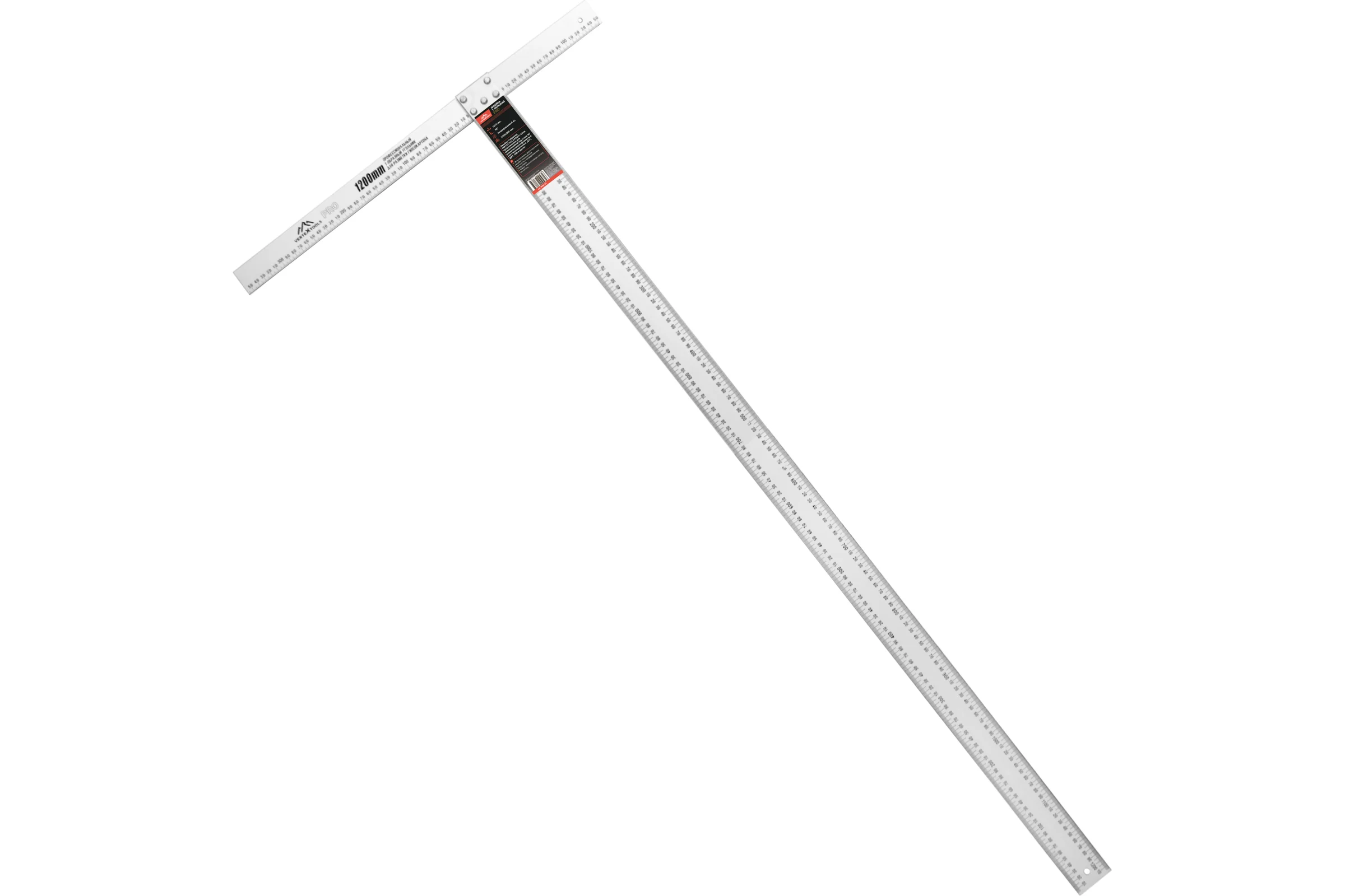 Линейка vertextools т-образная profi 120см, для разметки гкп 3046-23