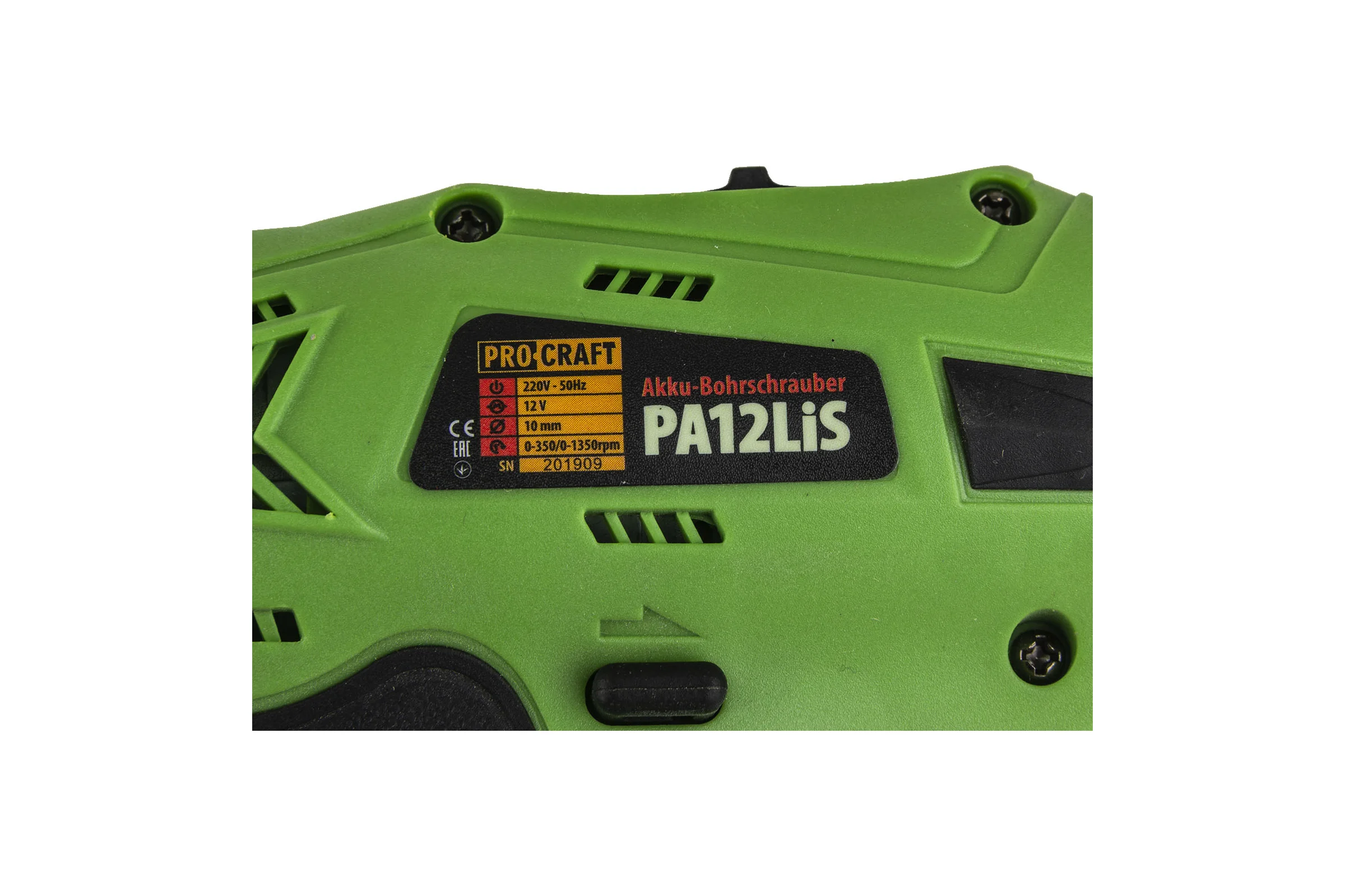 Аккумуляторная дрель-шуруповерт PROCRAFT PA12LIS
