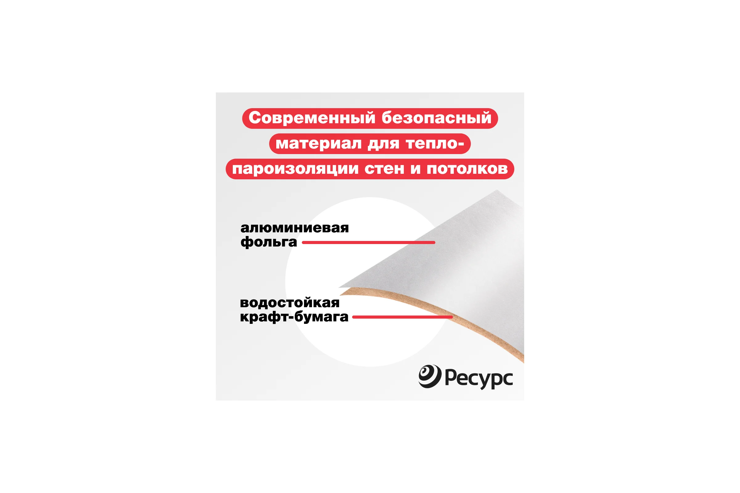 Утеплитель АФБ фольга на бумаге 1,2 м х 25 м Алюфом 16433