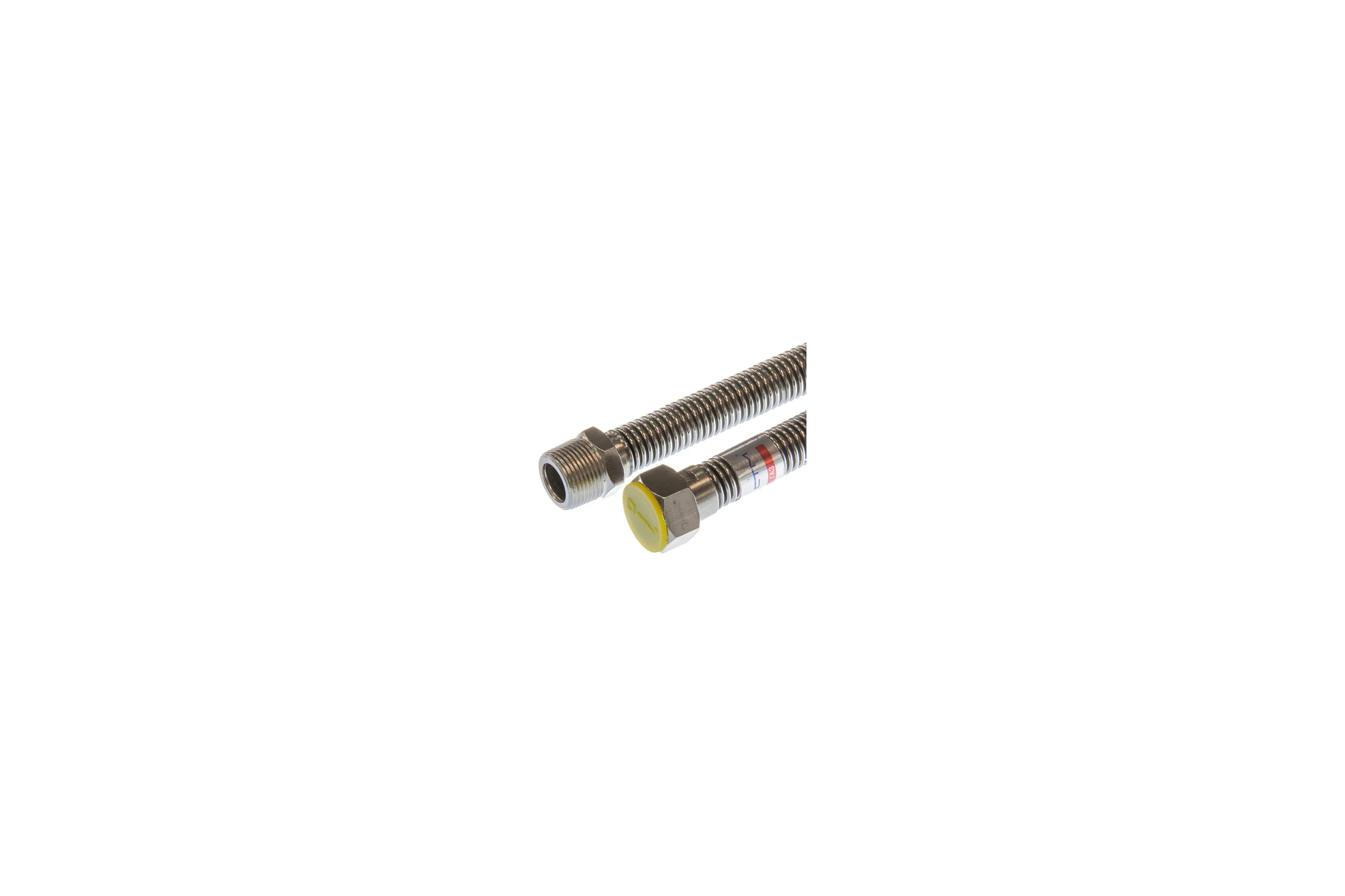 Подводка для газа СТМ ГАЗ сильфонная, 1/2", гайка-штуцер, 150 см CGHM1215