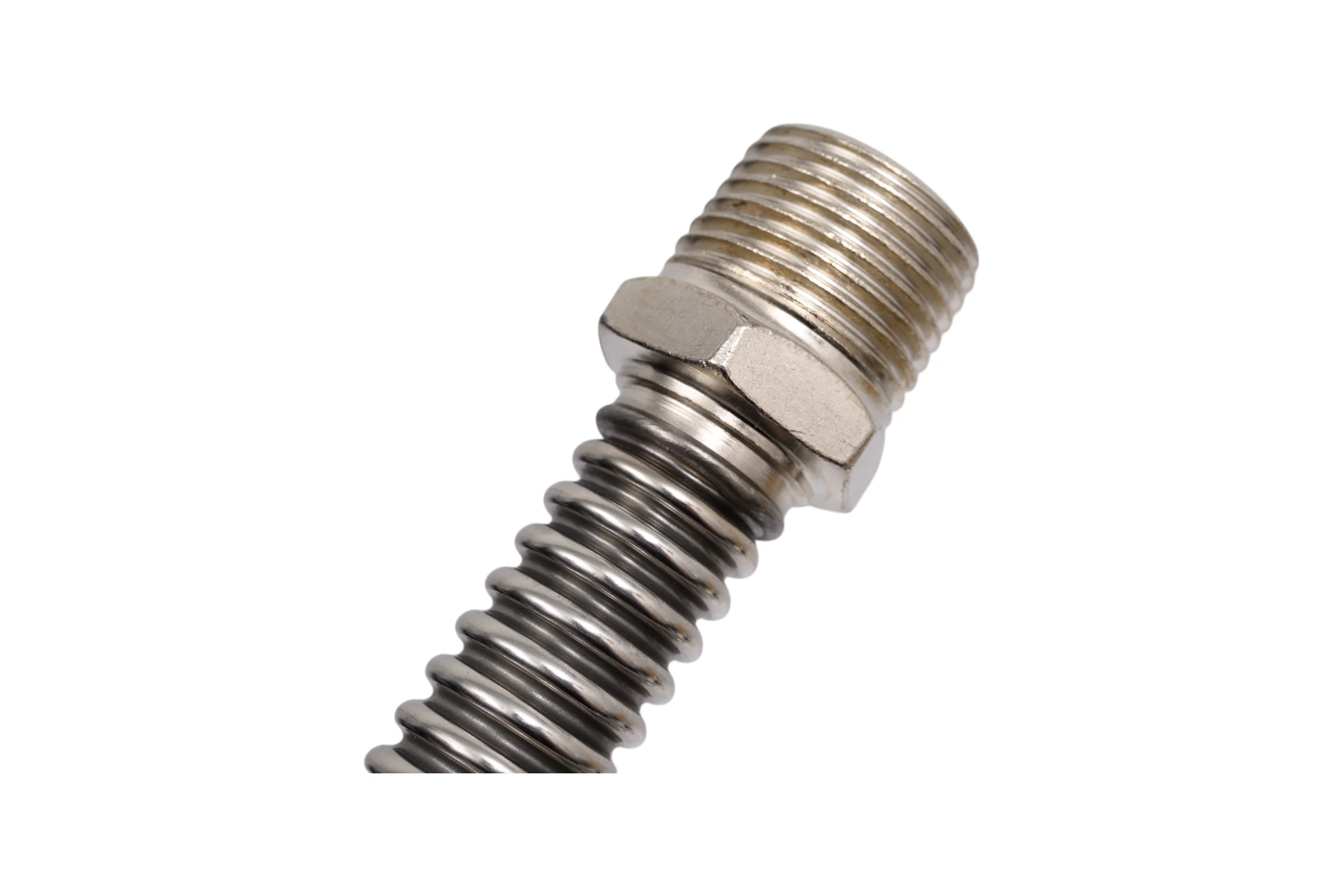 Подводка для газа СТМ ГАЗ сильфонная, 1/2", гайка-штуцер, 150 см CGHM1215