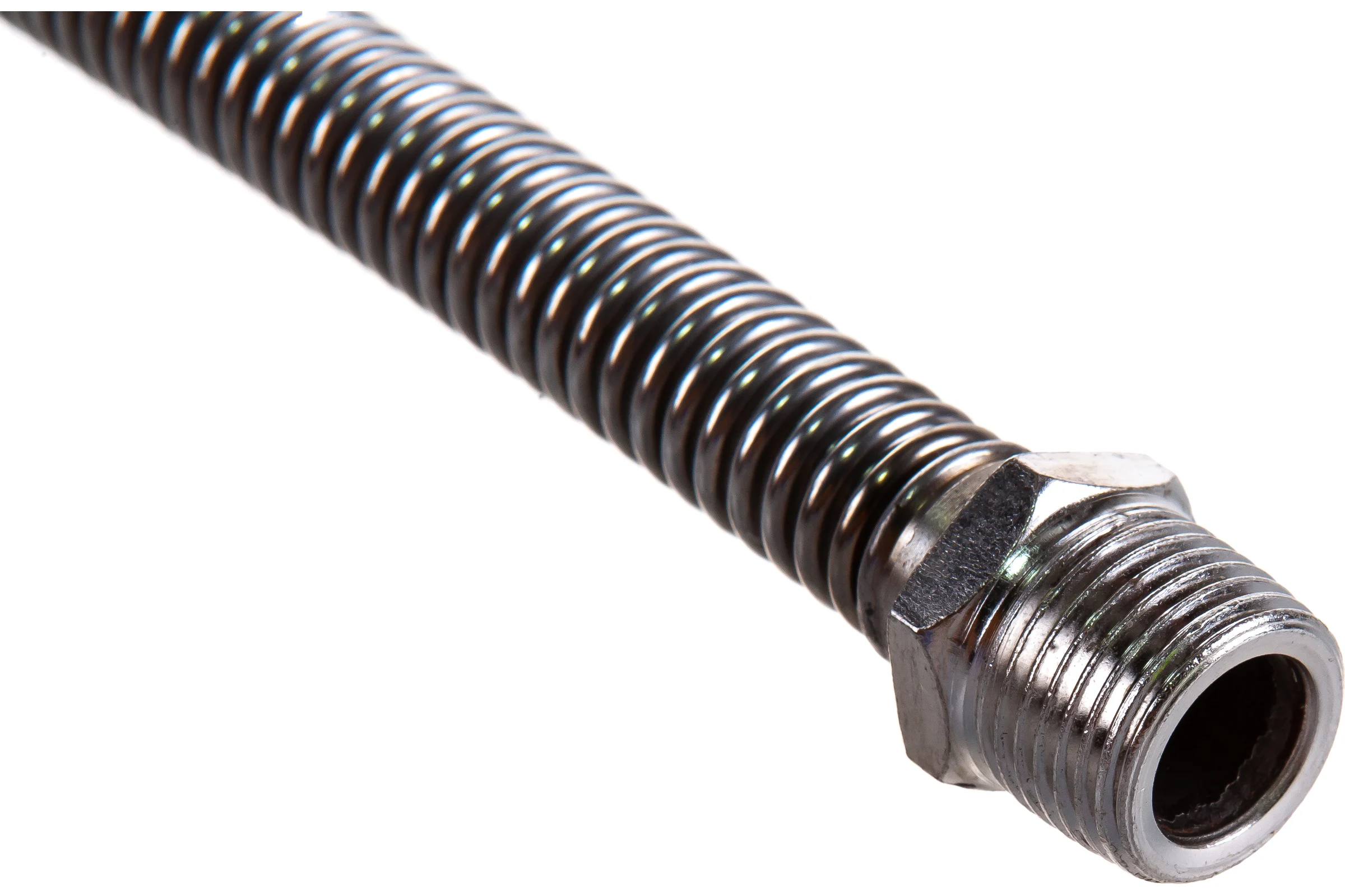 Подводка для газа СТМ ГАЗ сильфонная, 1/2", гайка-штуцер, 60 см CGHM1206