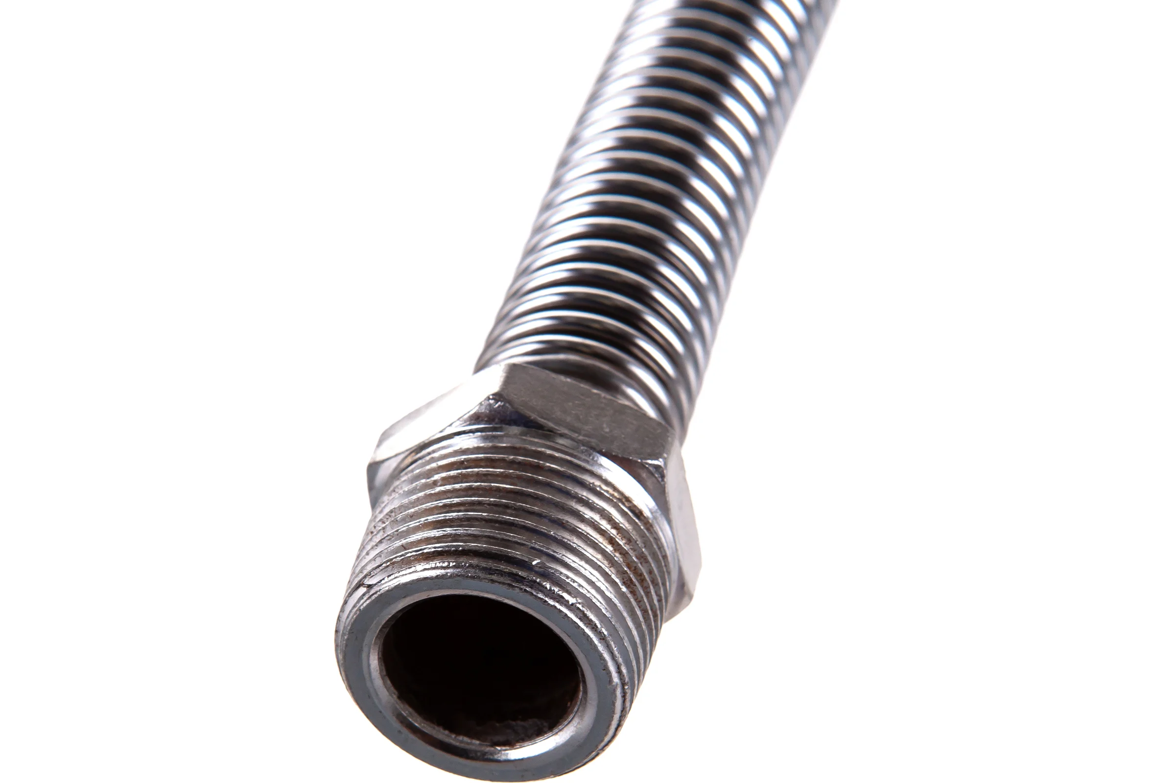 Подводка для газа СТМ ГАЗ сильфонная, 3/4", гайка-штуцер, 80 см CGHM3408