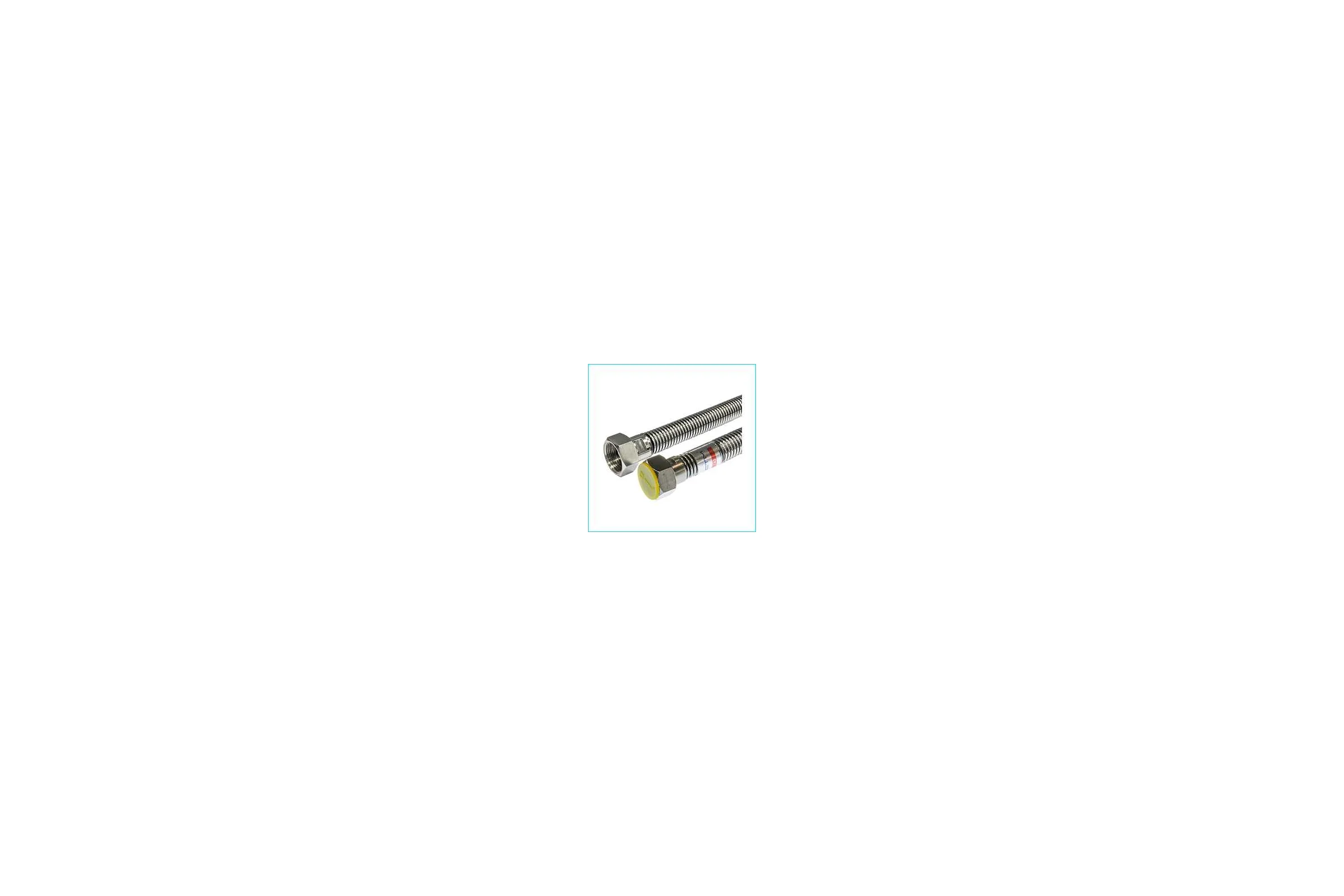 Подводка для газа СТМ ГАЗ сильфонная, 3/4", гайка-штуцер, 100 см CGHM3410