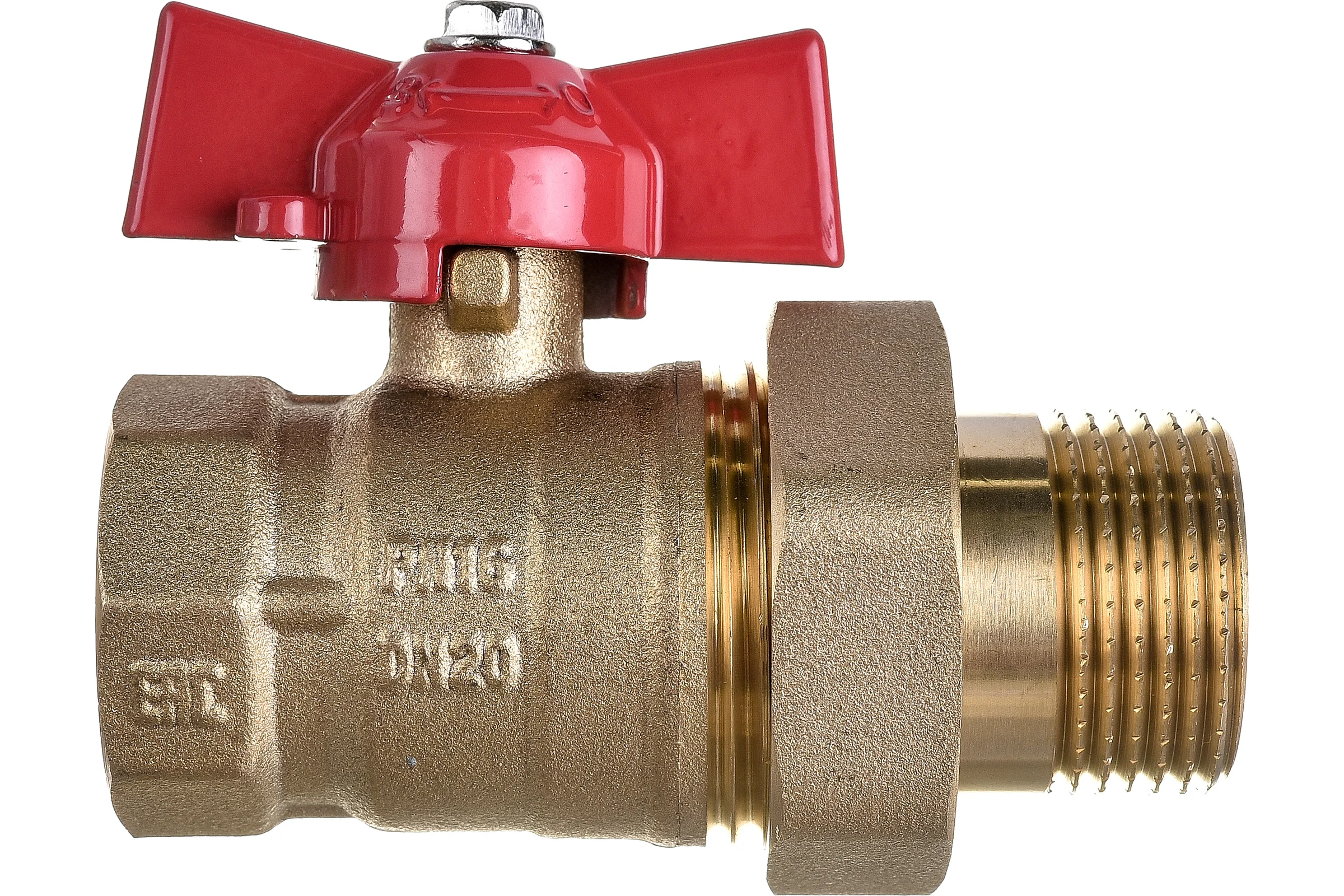 Шаровой кран для воды ОПТИМА 3/4" с накид. гайкой бабочка SOAFM034