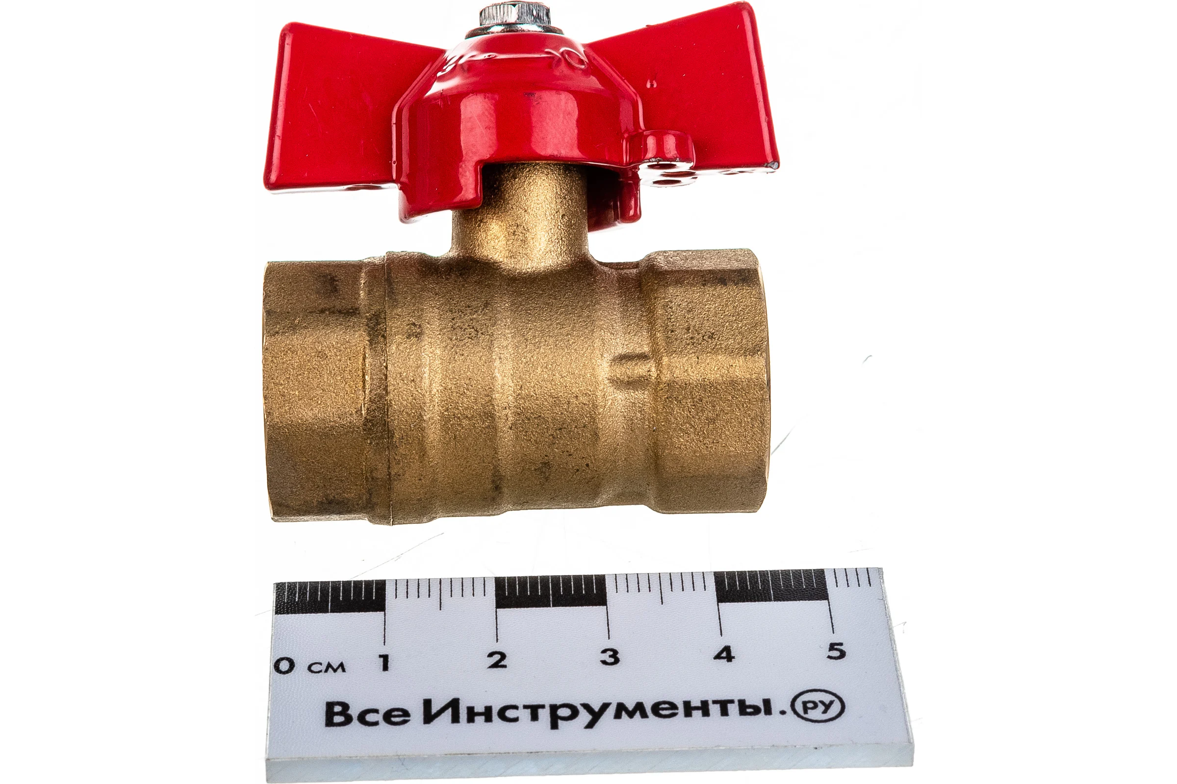 Шаровой кран для воды ОПТИМА 1/2" г/г бабочка SOFFB012