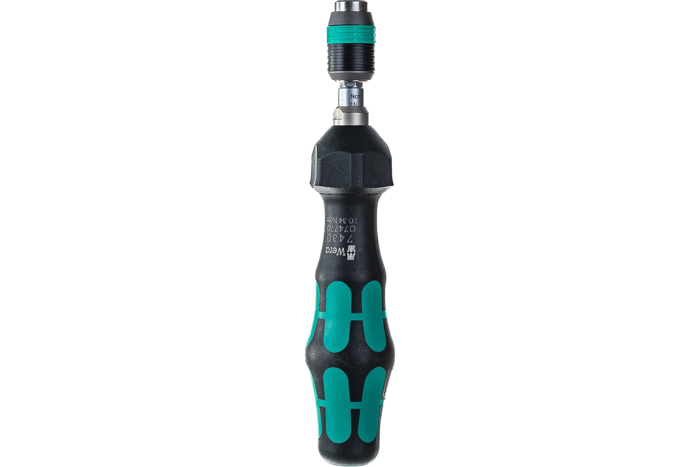 Динамометрическая отвёртка с патроном WERA 7430 Kraftform Rapidaptor, 1/4, 0.10-0.34 Нм WE-074770