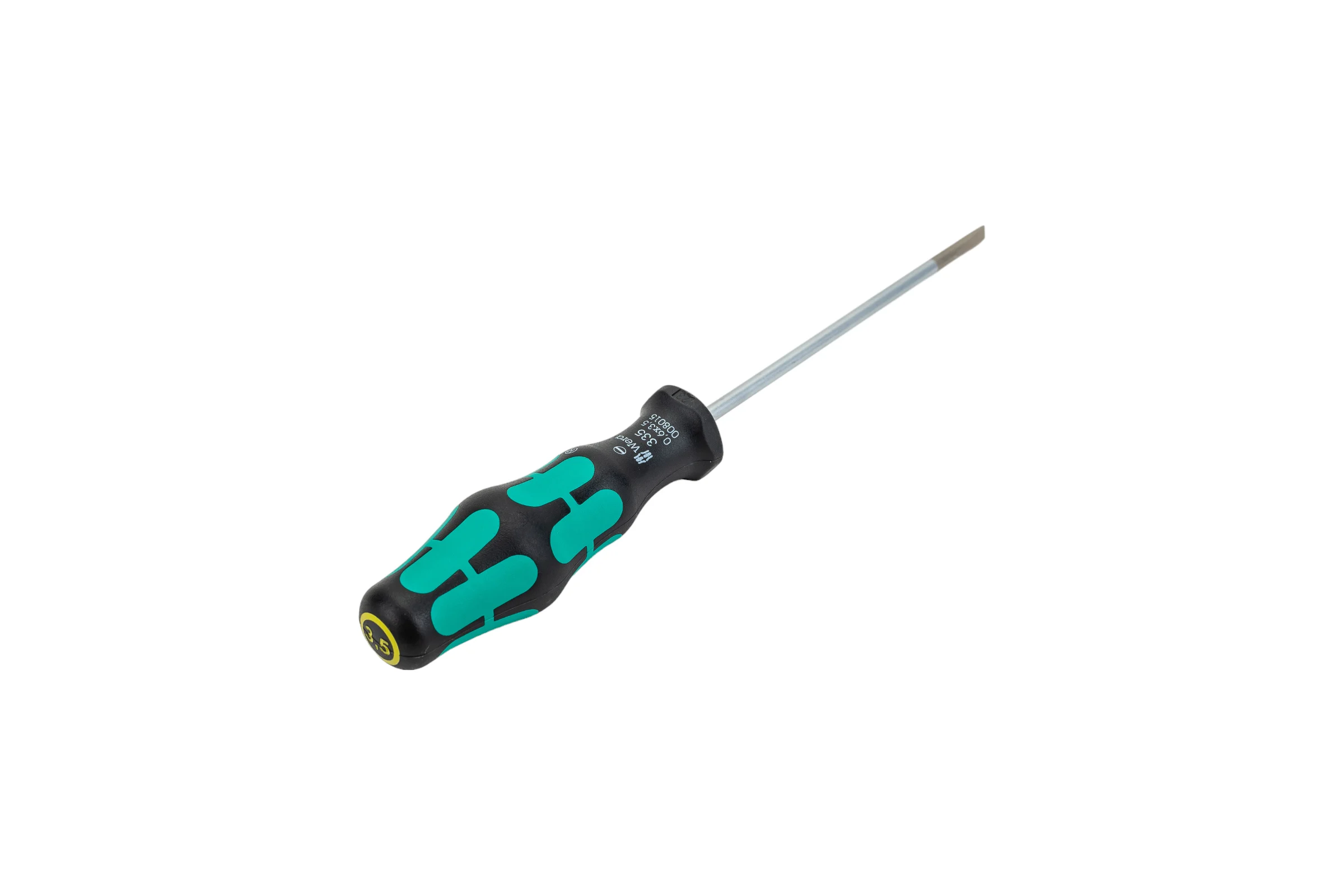 Шлицевая отвертка WERA 335 SB SL 3,5x0,6x100 мм, на подвесе WE-100042