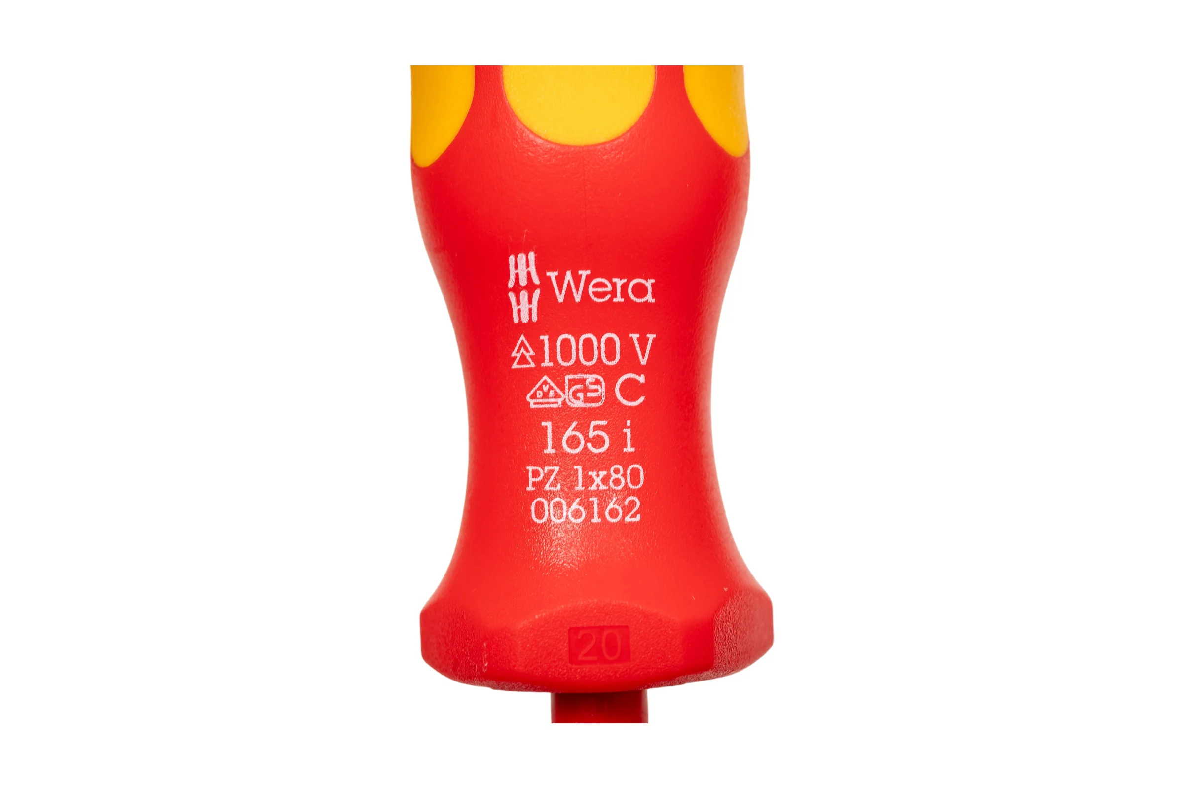 Крестовая отвёртка WERA 165 i PZ VDE SB PZ1x80 мм, на подвесе WE-100015