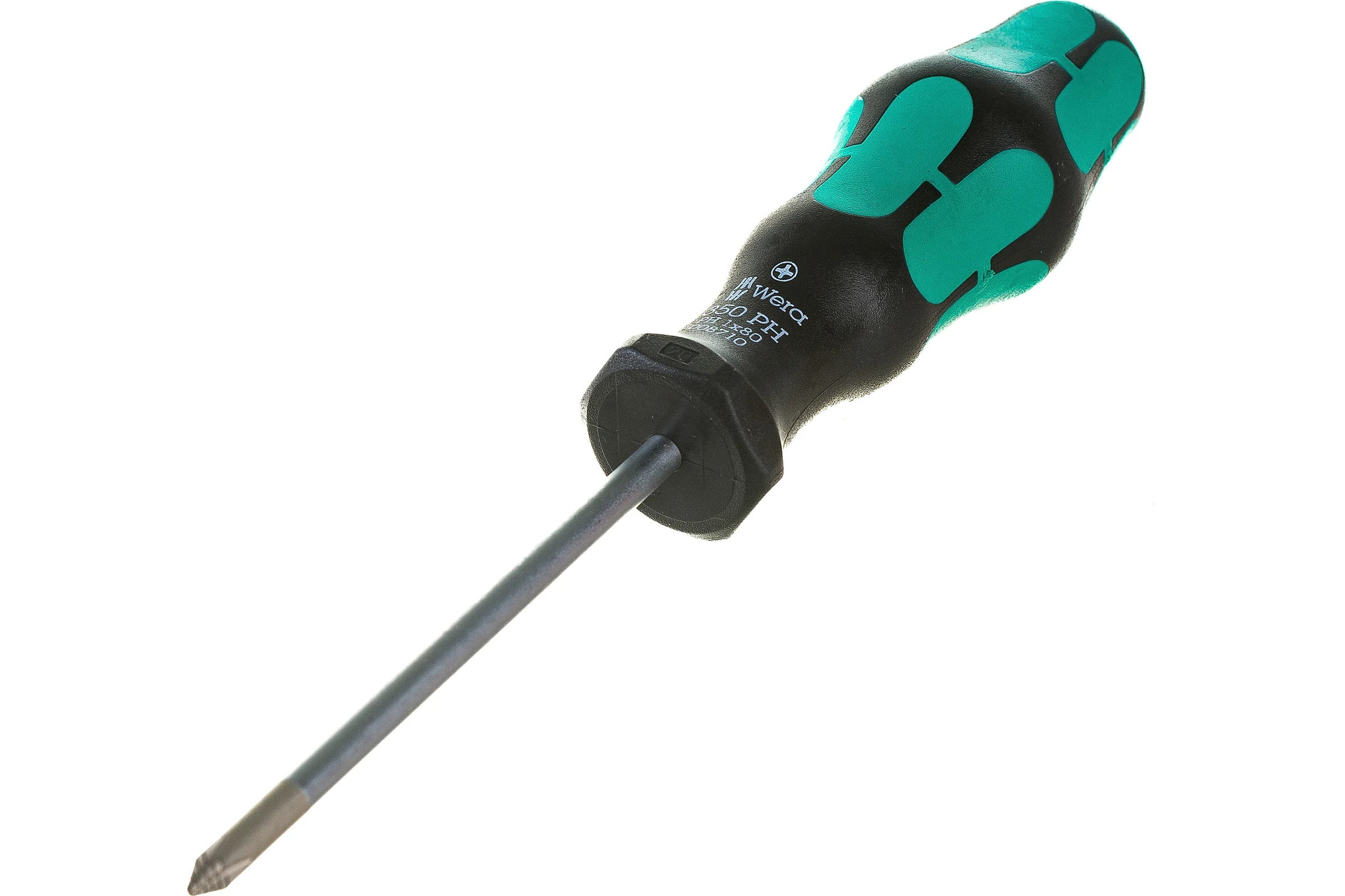 Крестовая отвёртка WERA 350 PH SB PH1x80 мм, на подвесе WE-100051